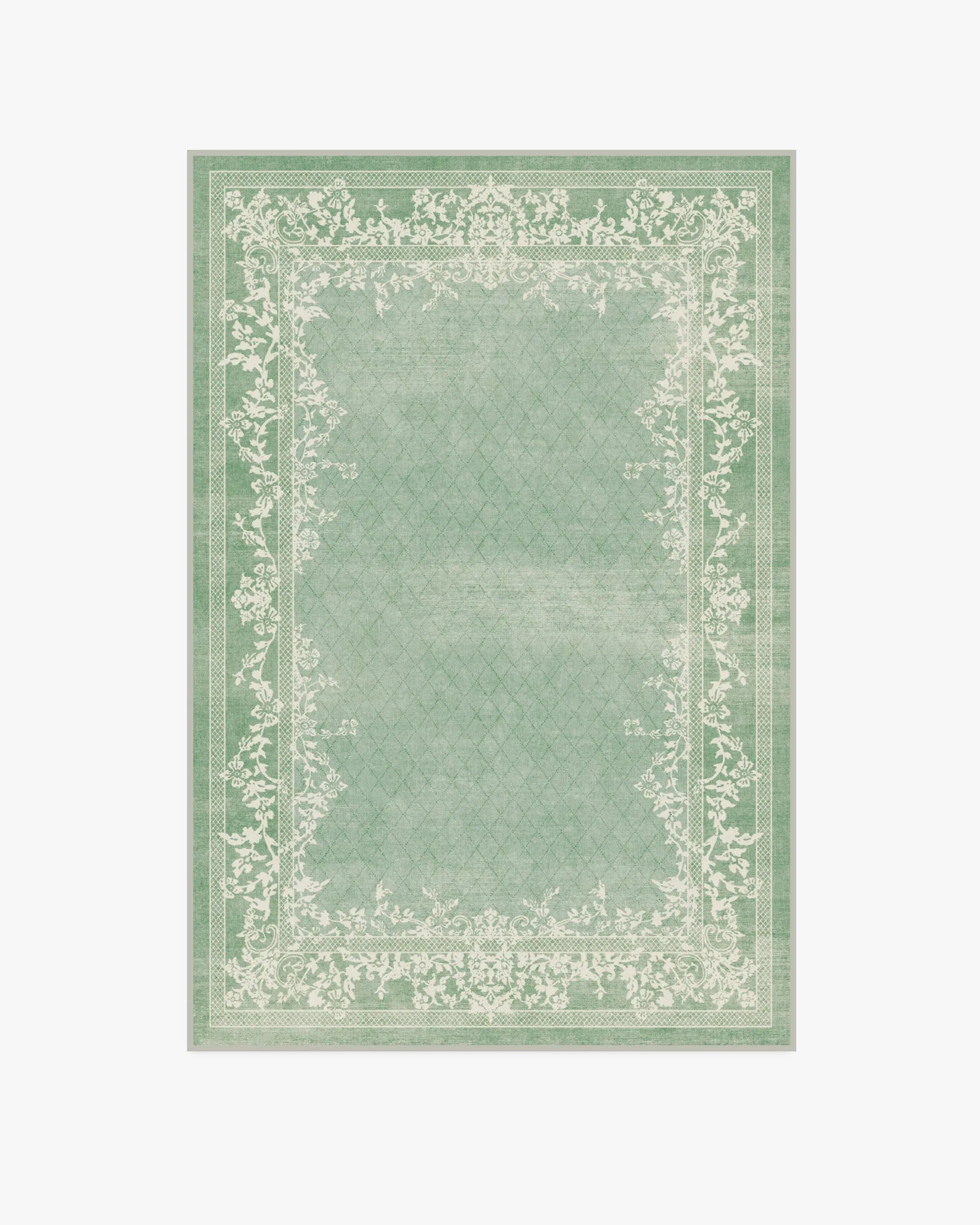 Medium Area Rug Machine Washable - Sage Green