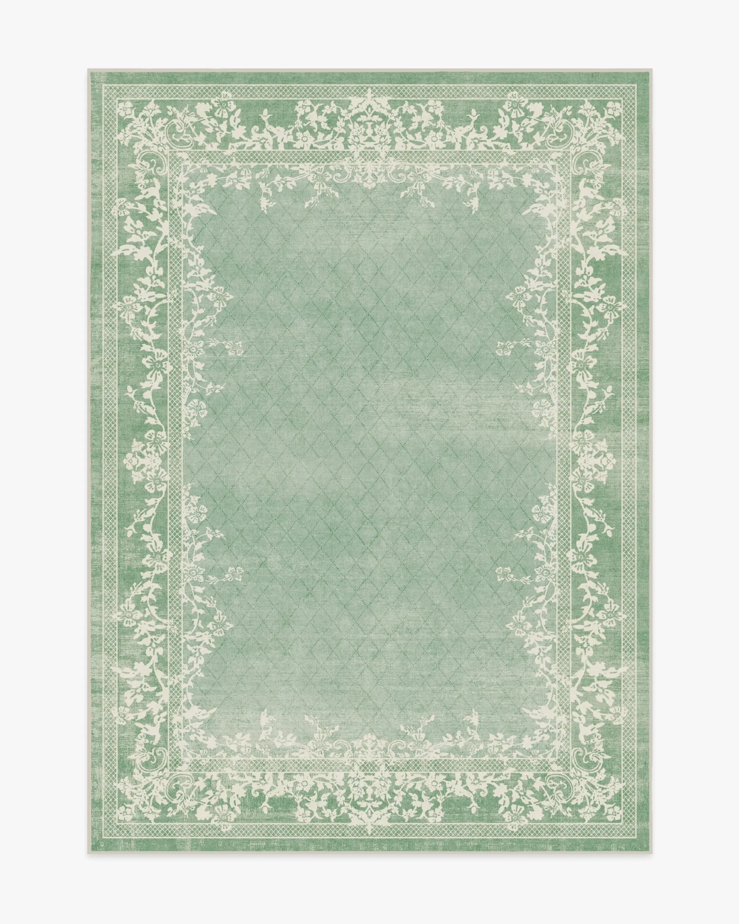 Medium Area Rug Machine Washable - Sage Green