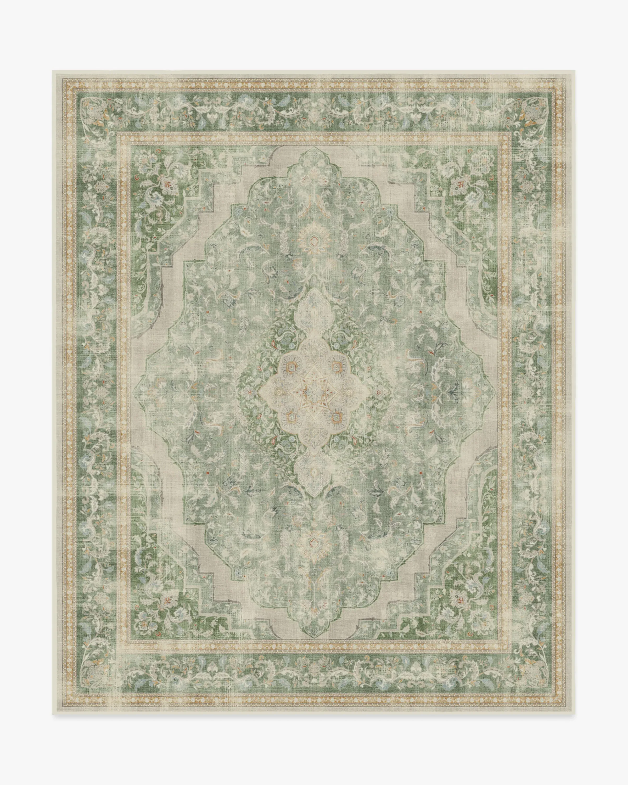 Medium Area Rug Machine Washable - Sage
