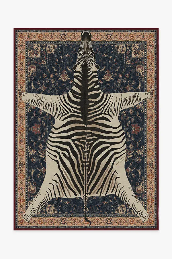 Medium Area Rug Machine Washable - Sapphire