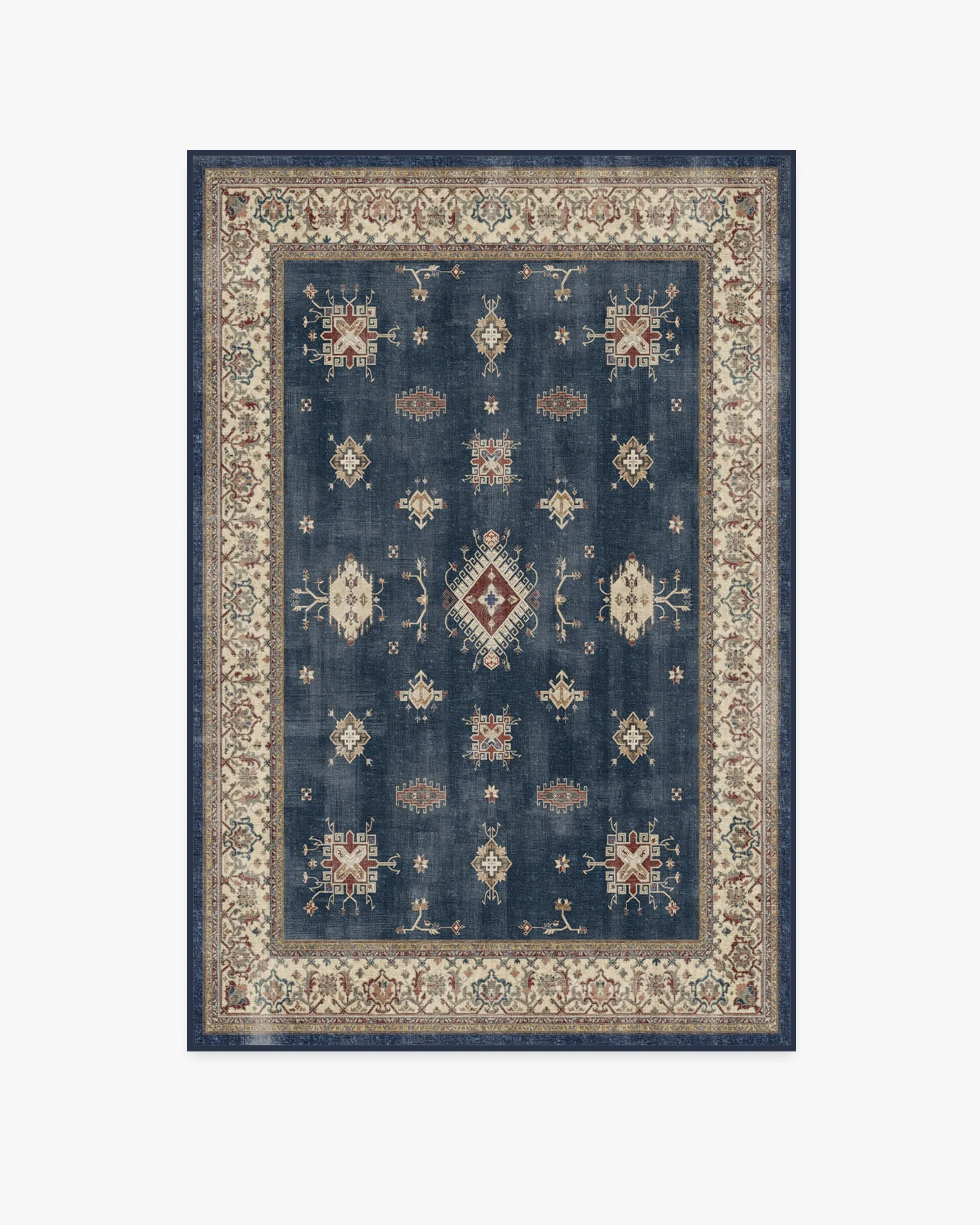Medium Area Rug Machine Washable - Sapphire