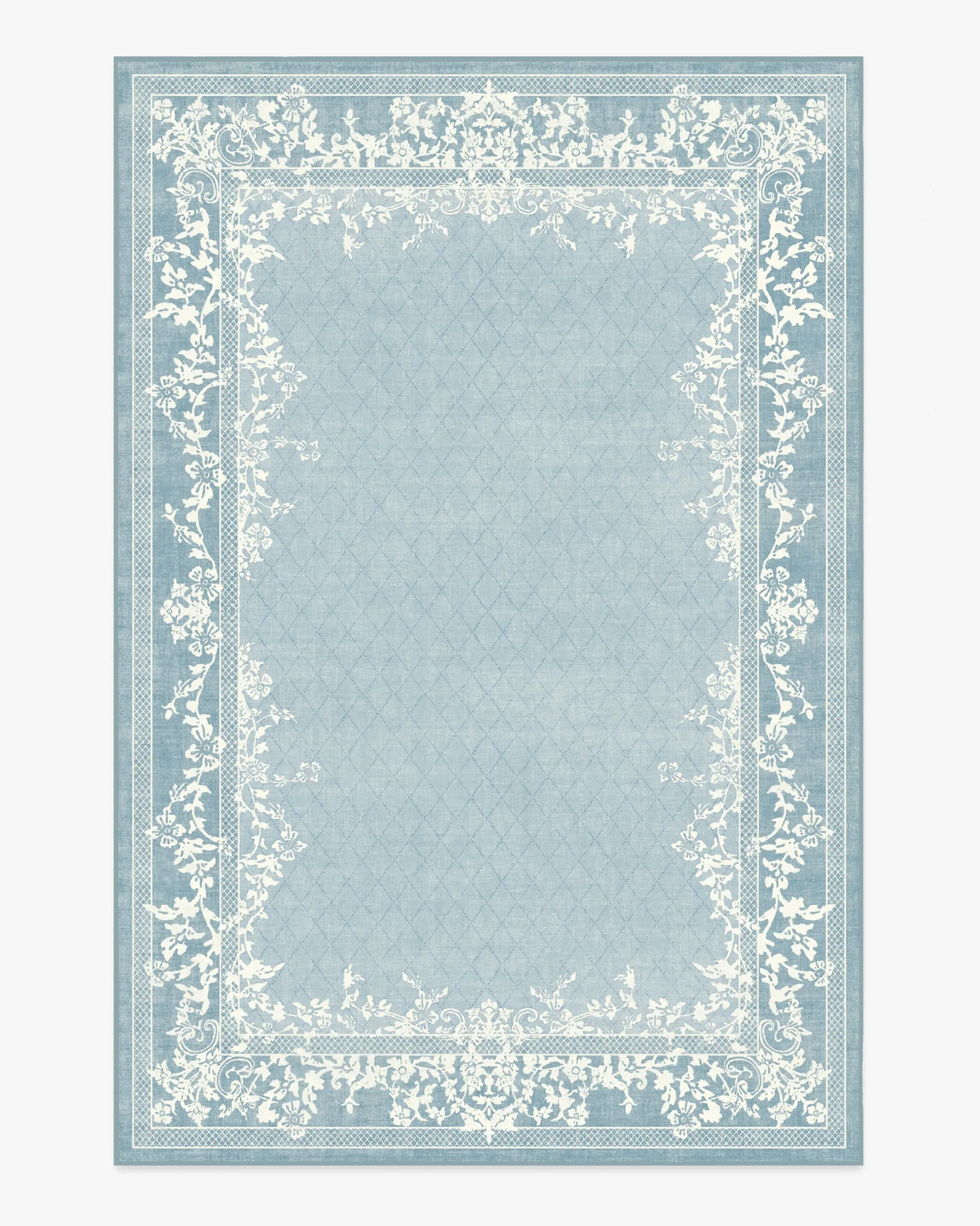 Medium Area Rug Machine Washable - Slate Blue