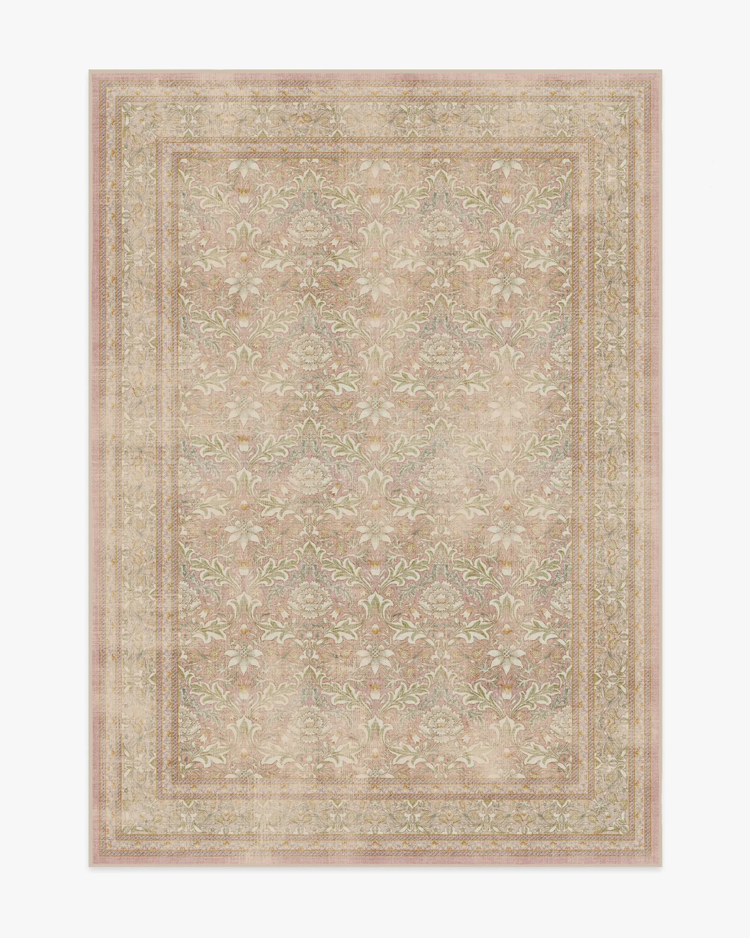 Medium Area Rug Machine Washable - Soft Pink
