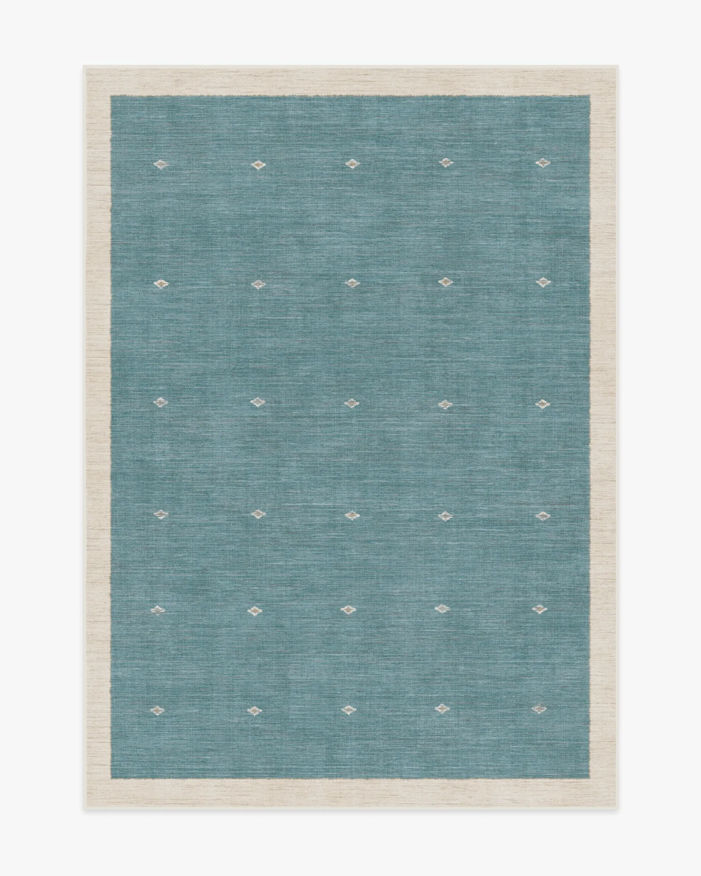 Medium Area Rug Machine Washable - Soft Teal