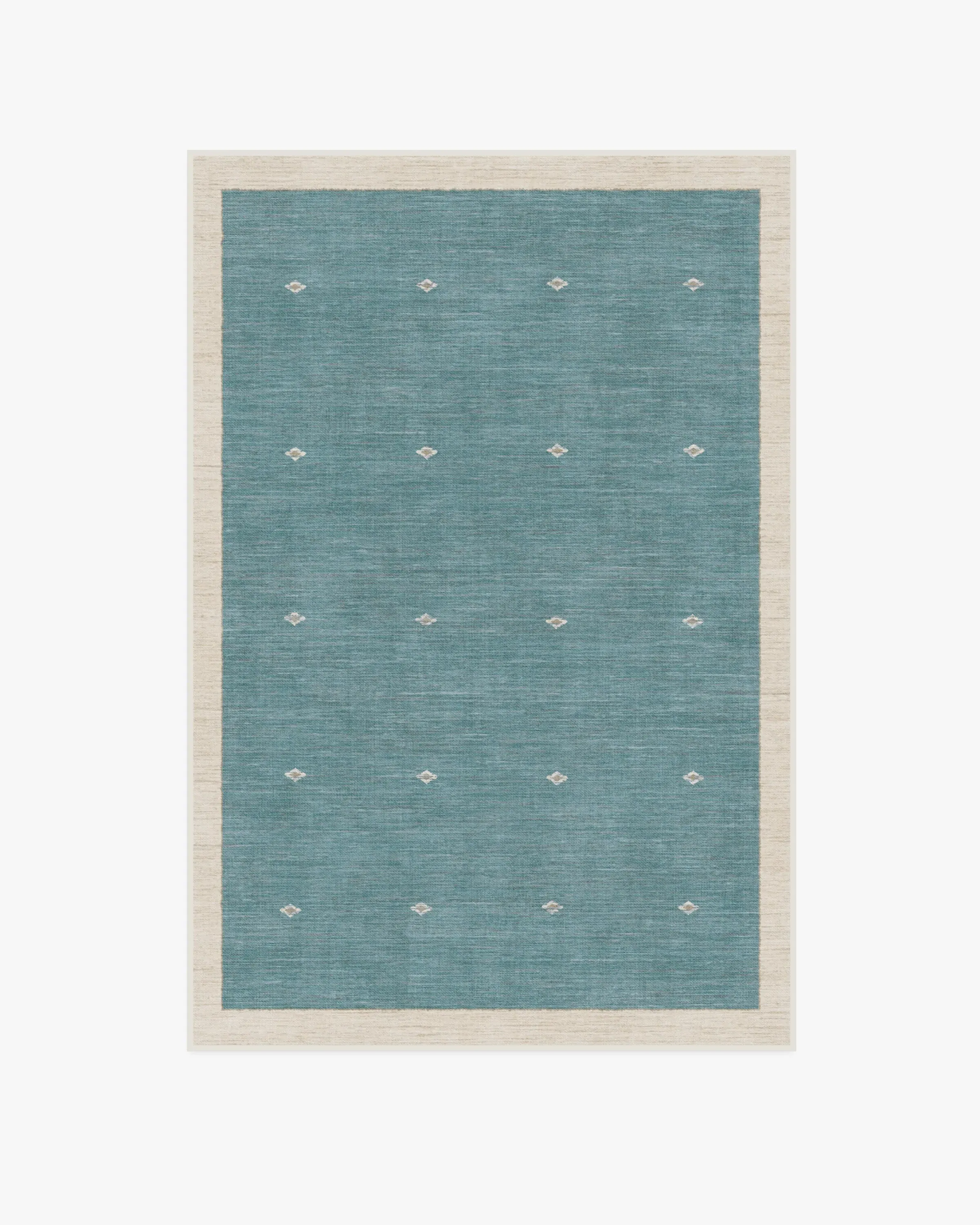 Medium Area Rug Machine Washable - Soft Teal