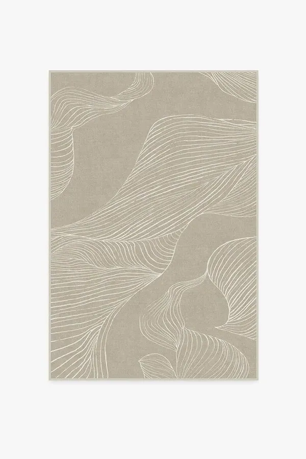 Medium Area Rug Machine Washable - Stone, Chenille