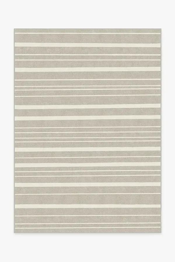 Medium Area Rug Machine Washable - Stone, Flatwoven