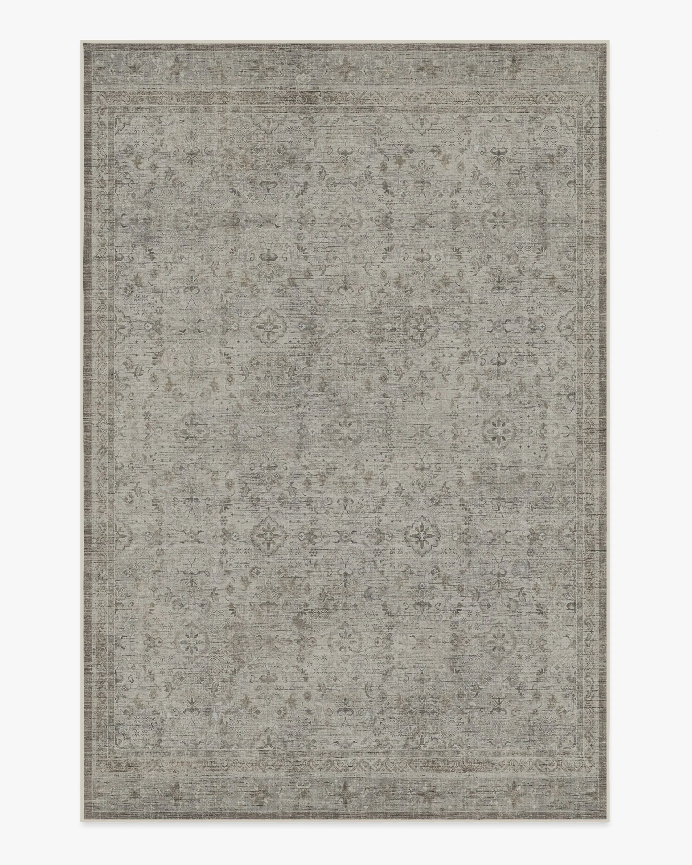 Medium Area Rug Machine Washable - Stone Grey