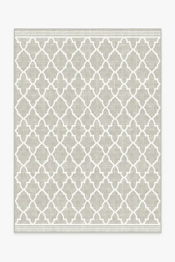 Medium Area Rug Machine Washable - Stone, Trellis