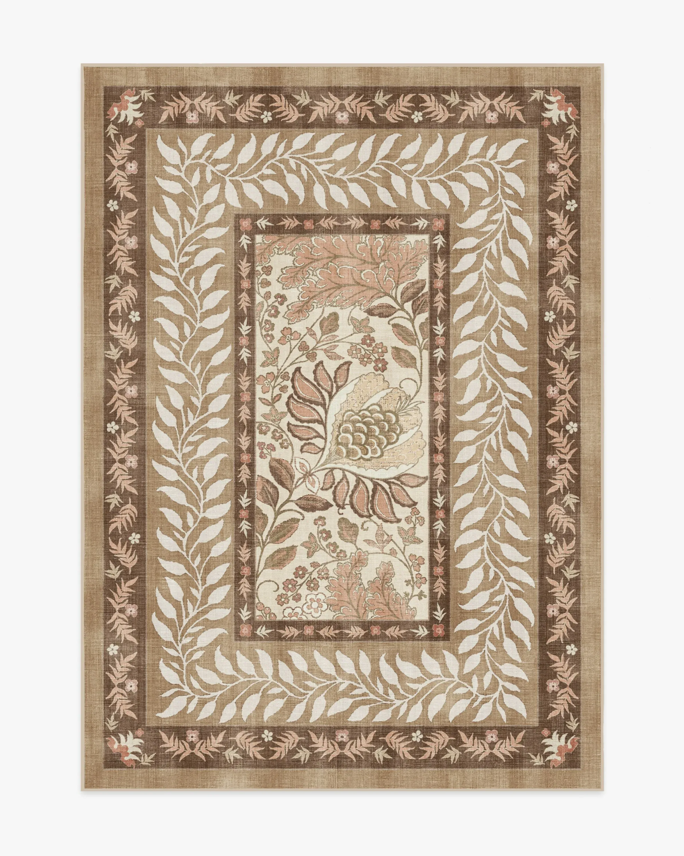 Medium Area Rug Machine Washable - Tan