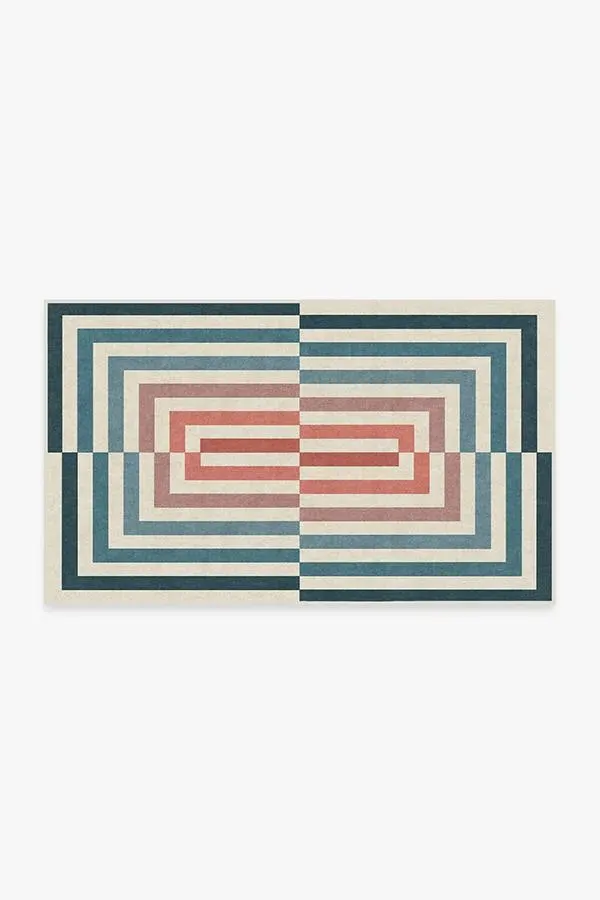 Medium Area Rug Machine Washable - Teal