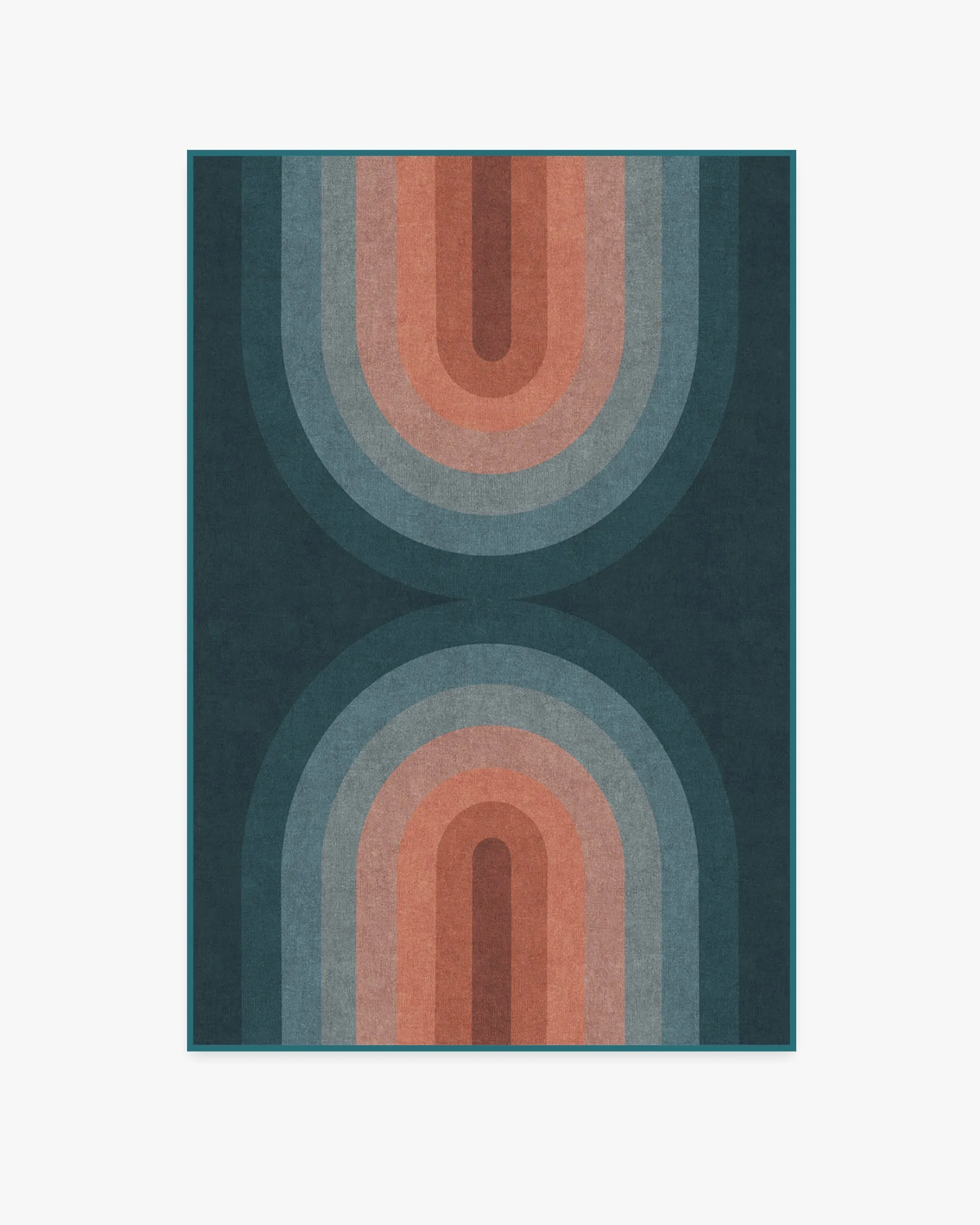Medium Area Rug Machine Washable - Teal