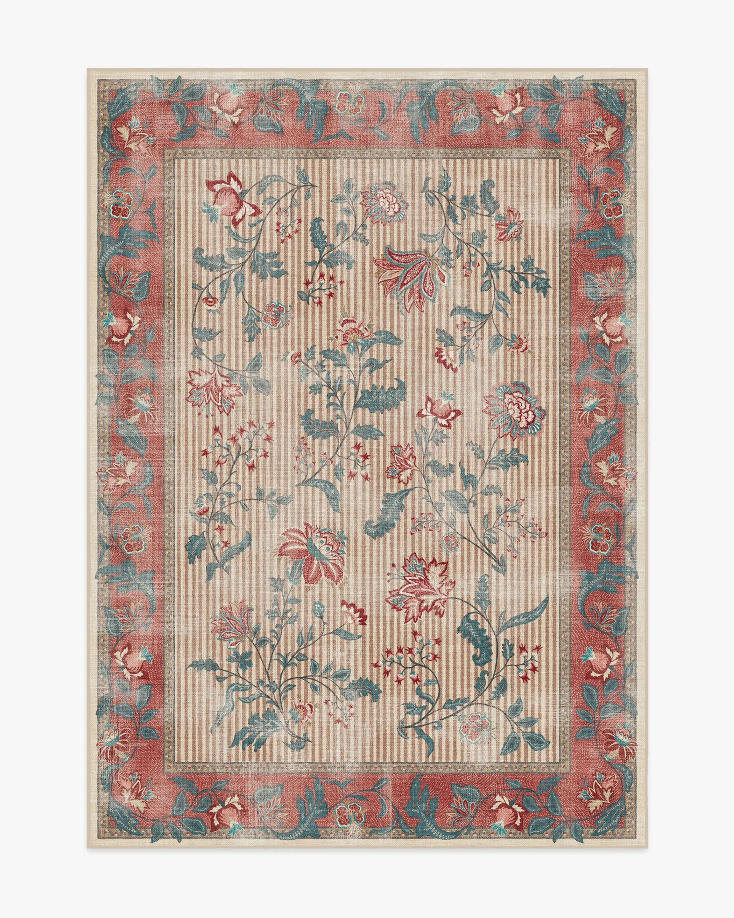 Medium Area Rug Machine Washable - Teal