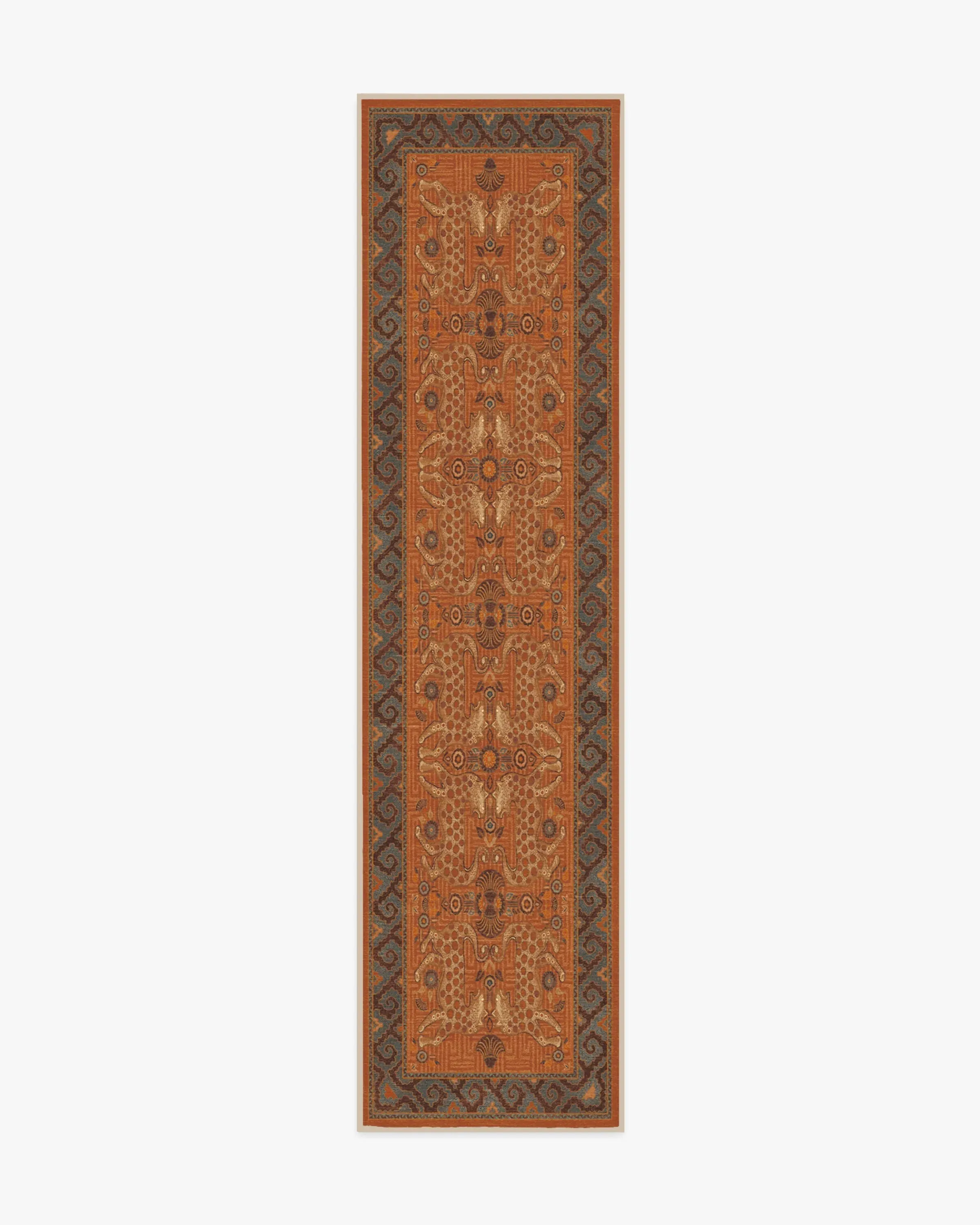 Medium Area Rug Machine Washable - Terracotta