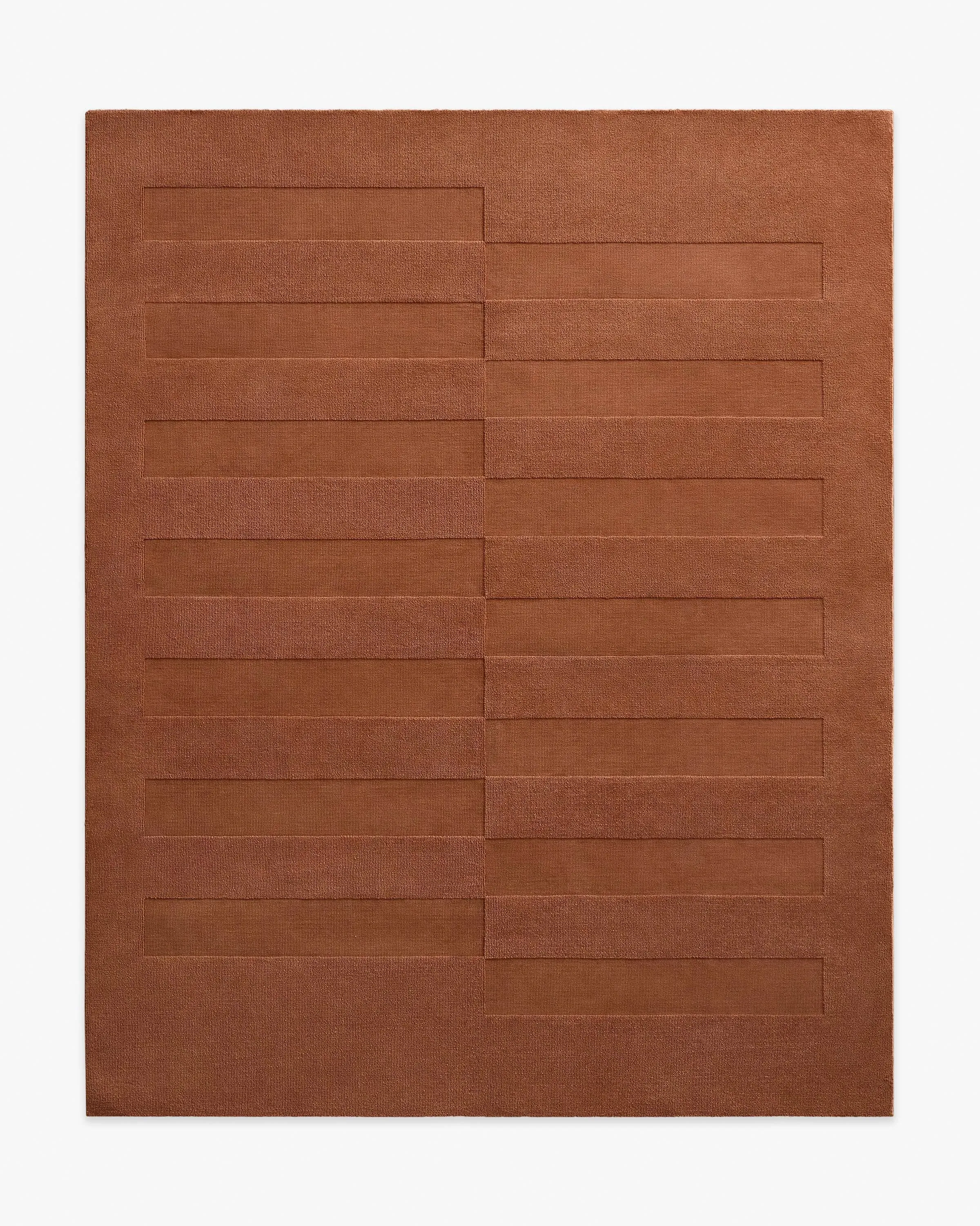 Medium Area Rug Machine Washable - Terracotta