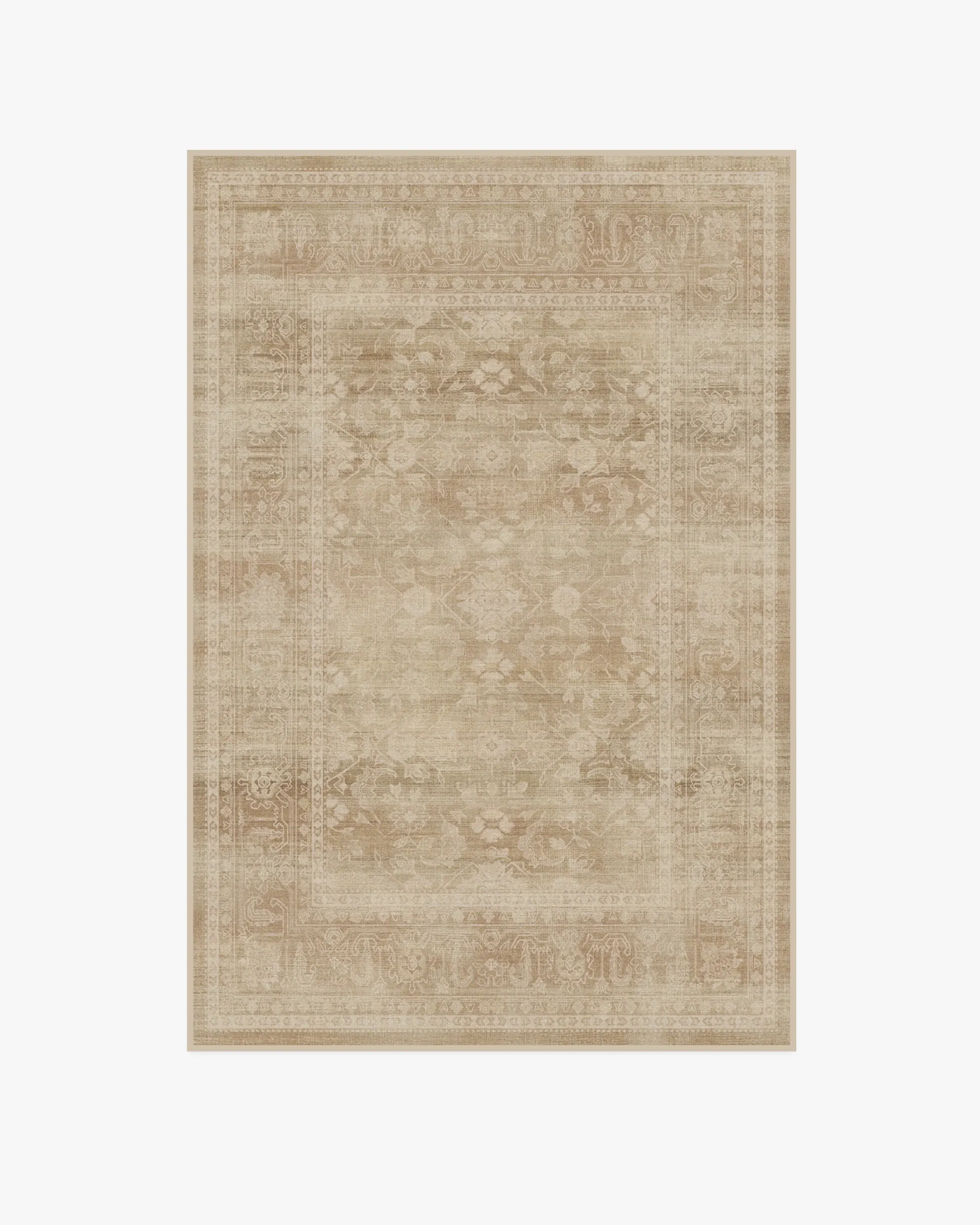 Medium Area Rug Machine Washable - Warm Natural