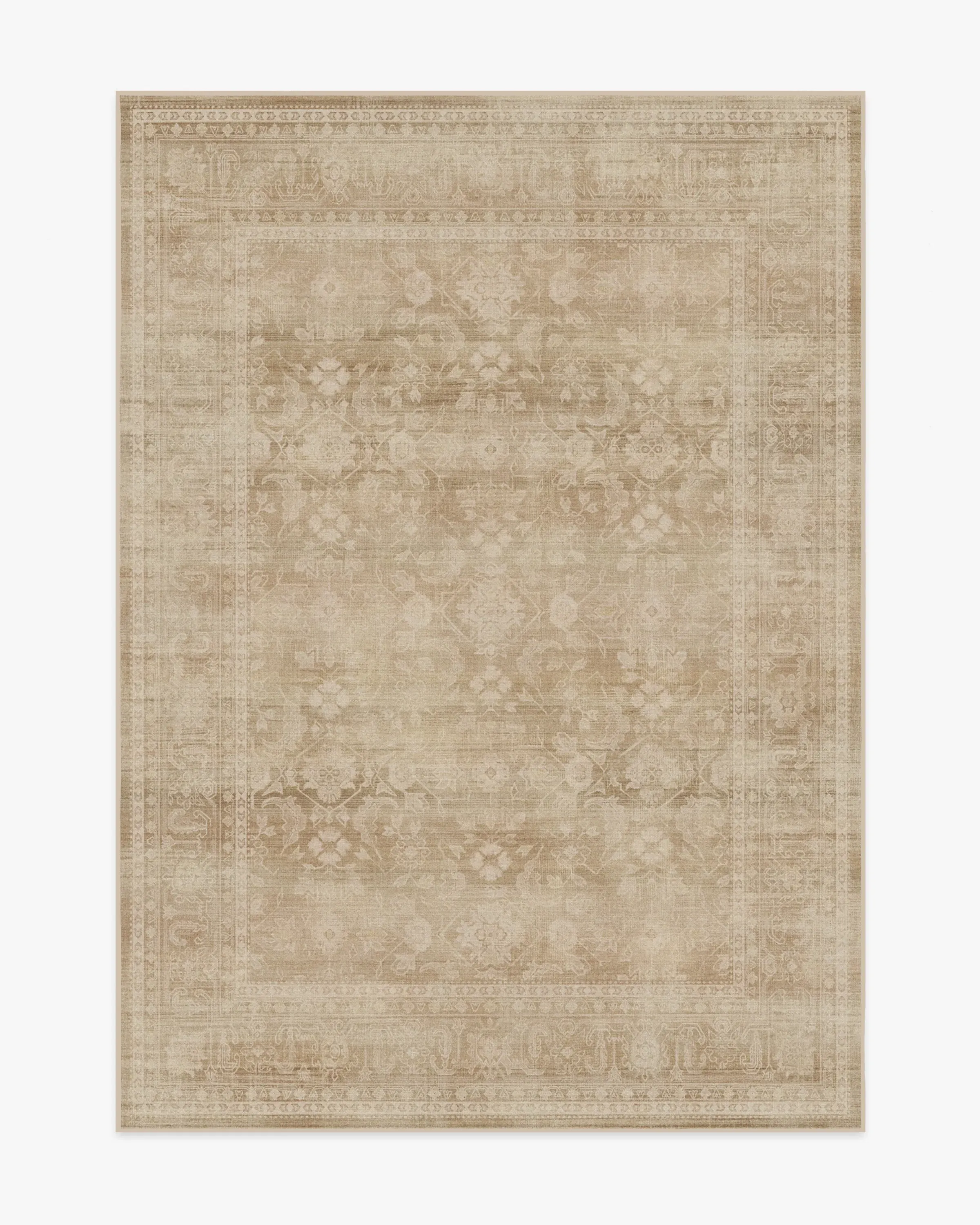 Medium Area Rug Machine Washable - Warm Natural
