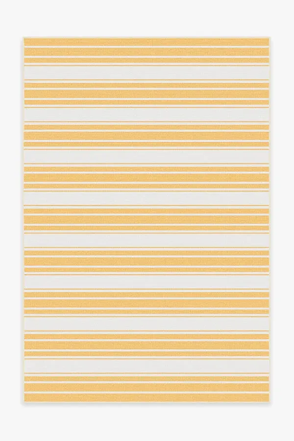 Medium Area Rug Machine Washable - Yellow