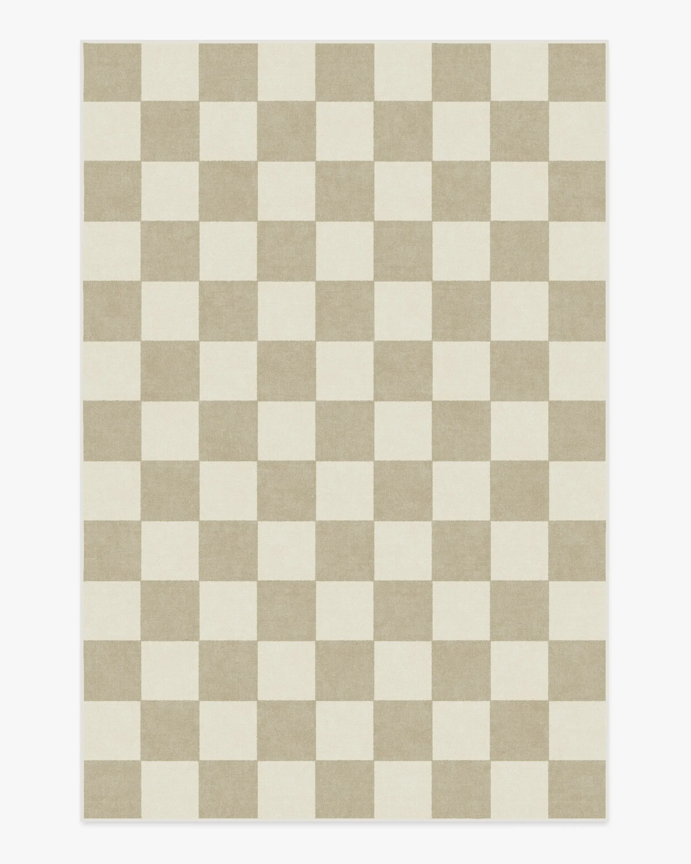 Medium Checkered Rug Machine Washable - Stone