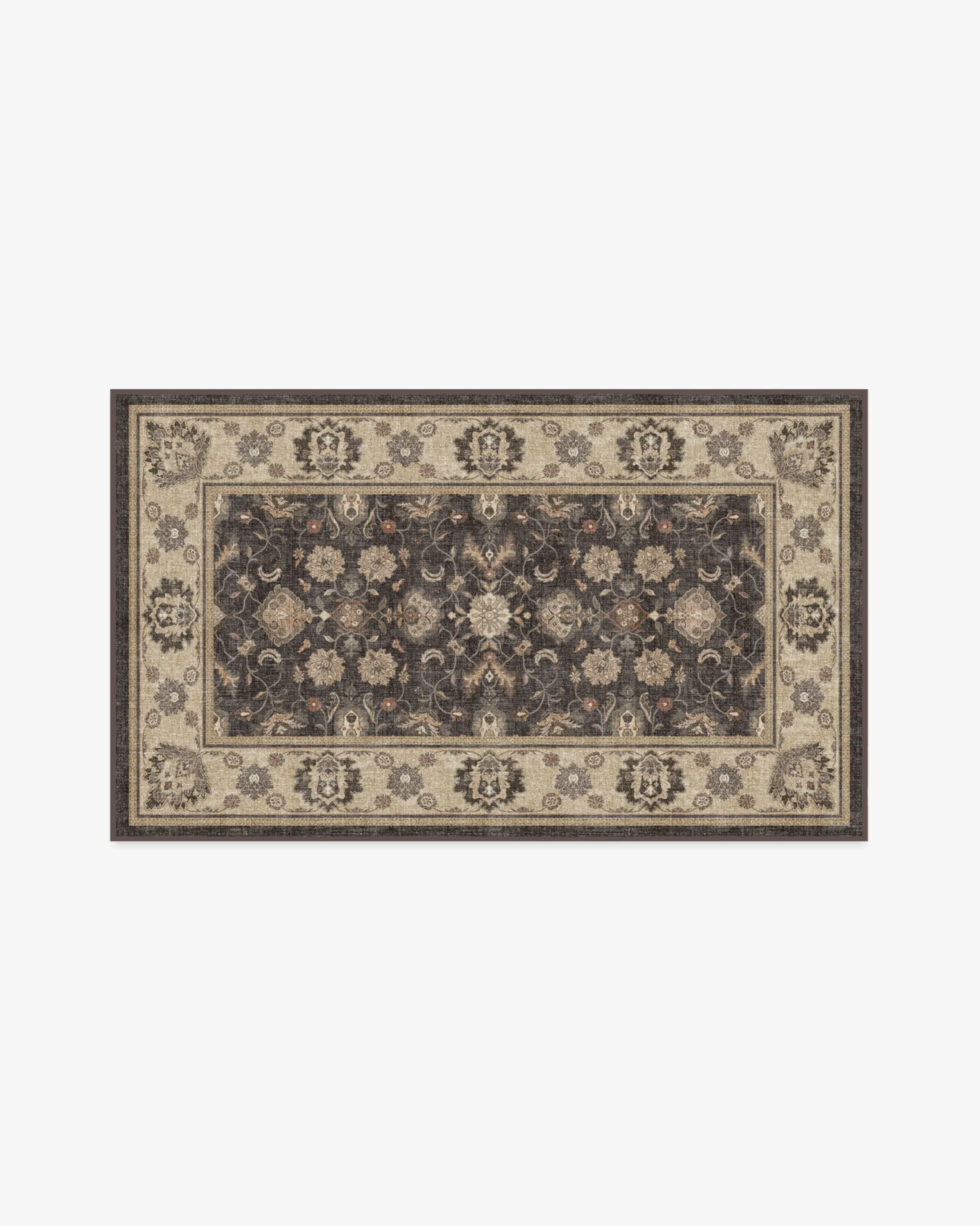 Medium Flatwoven Area Rug - Black, Chenille