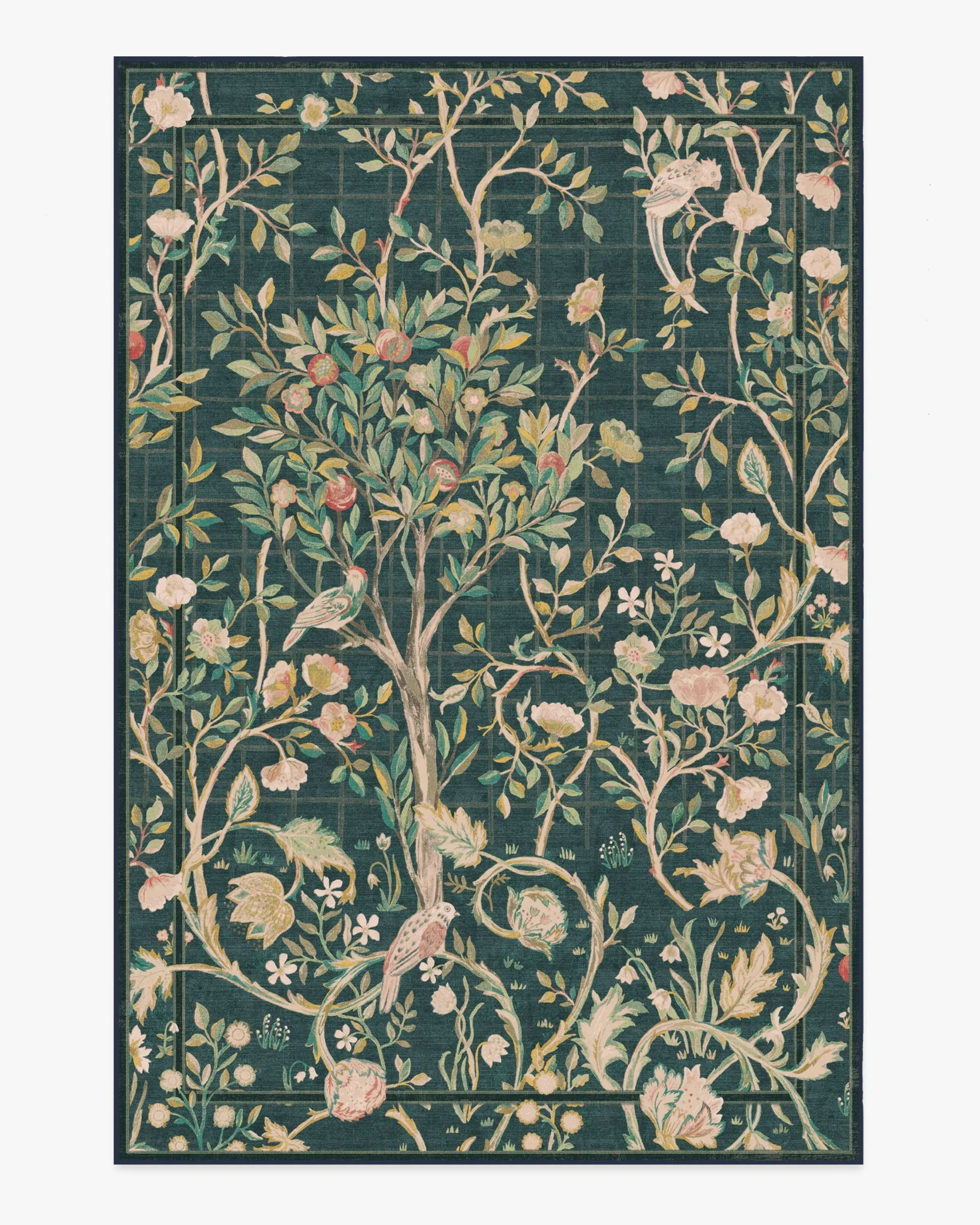 Medium Flatwoven Area Rug - Teal Green