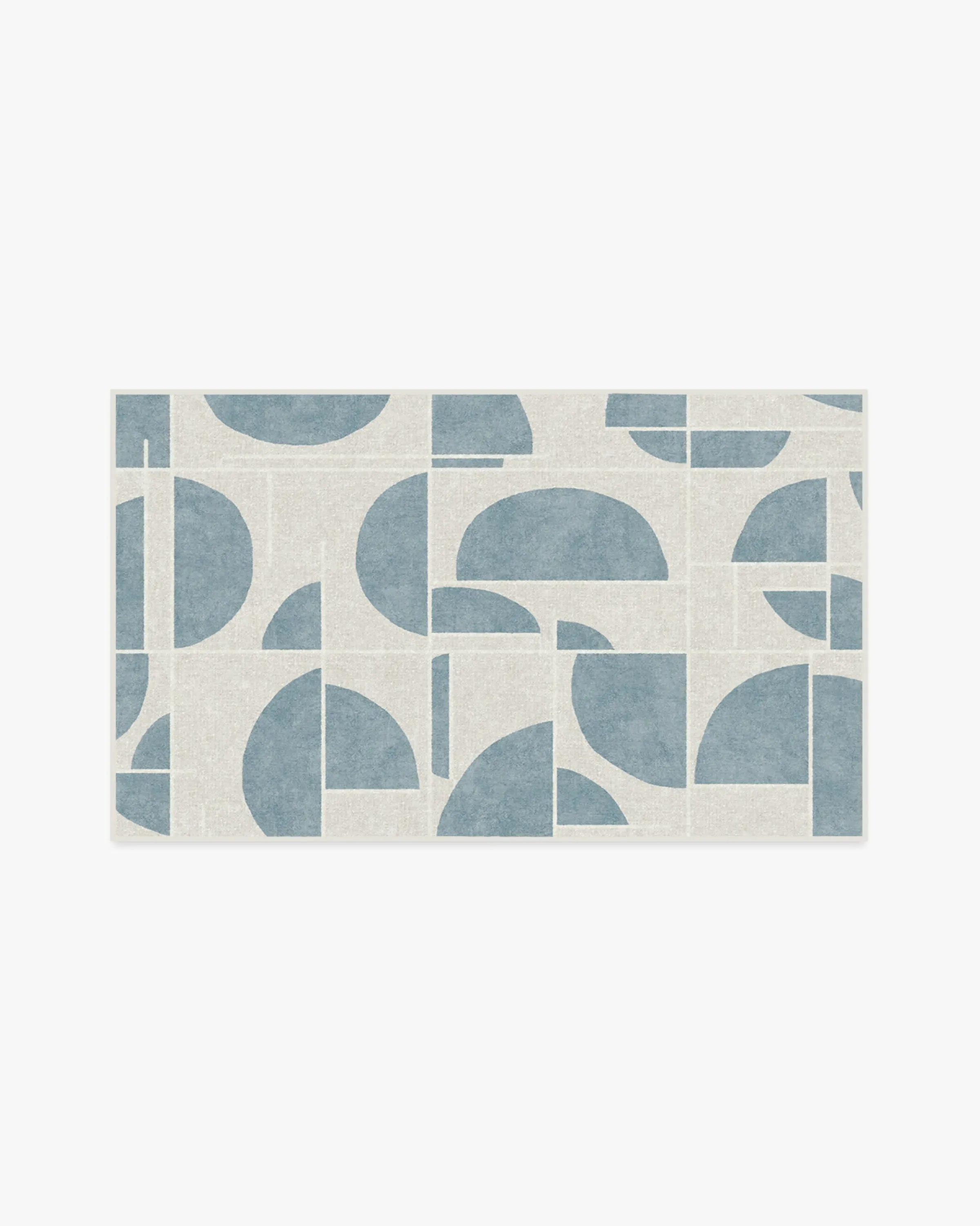 Medium Flatwoven Rug Machine Washable - Blue, Chenille