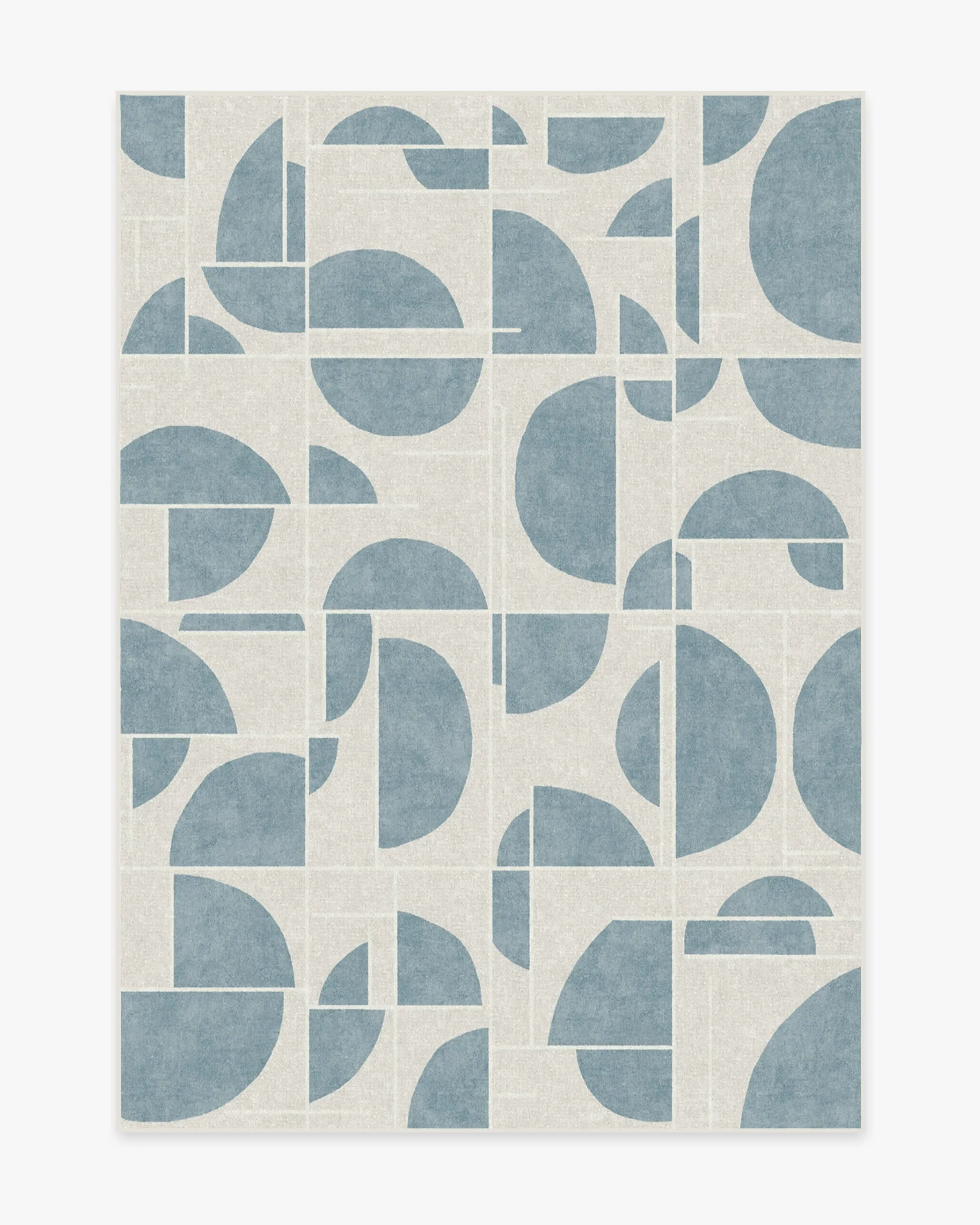 Medium Flatwoven Rug Machine Washable - Blue, Chenille