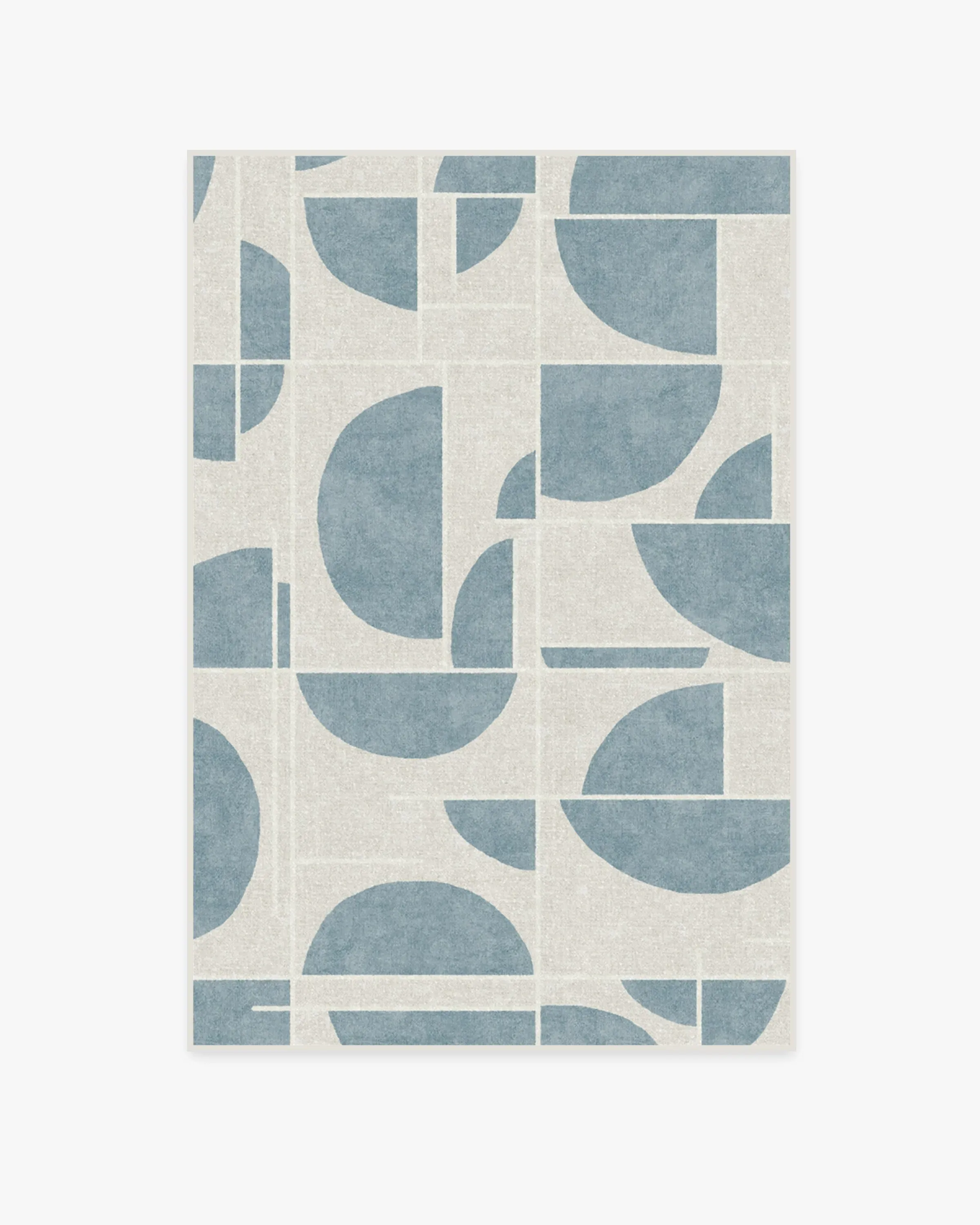 Medium Flatwoven Rug Machine Washable - Blue, Chenille