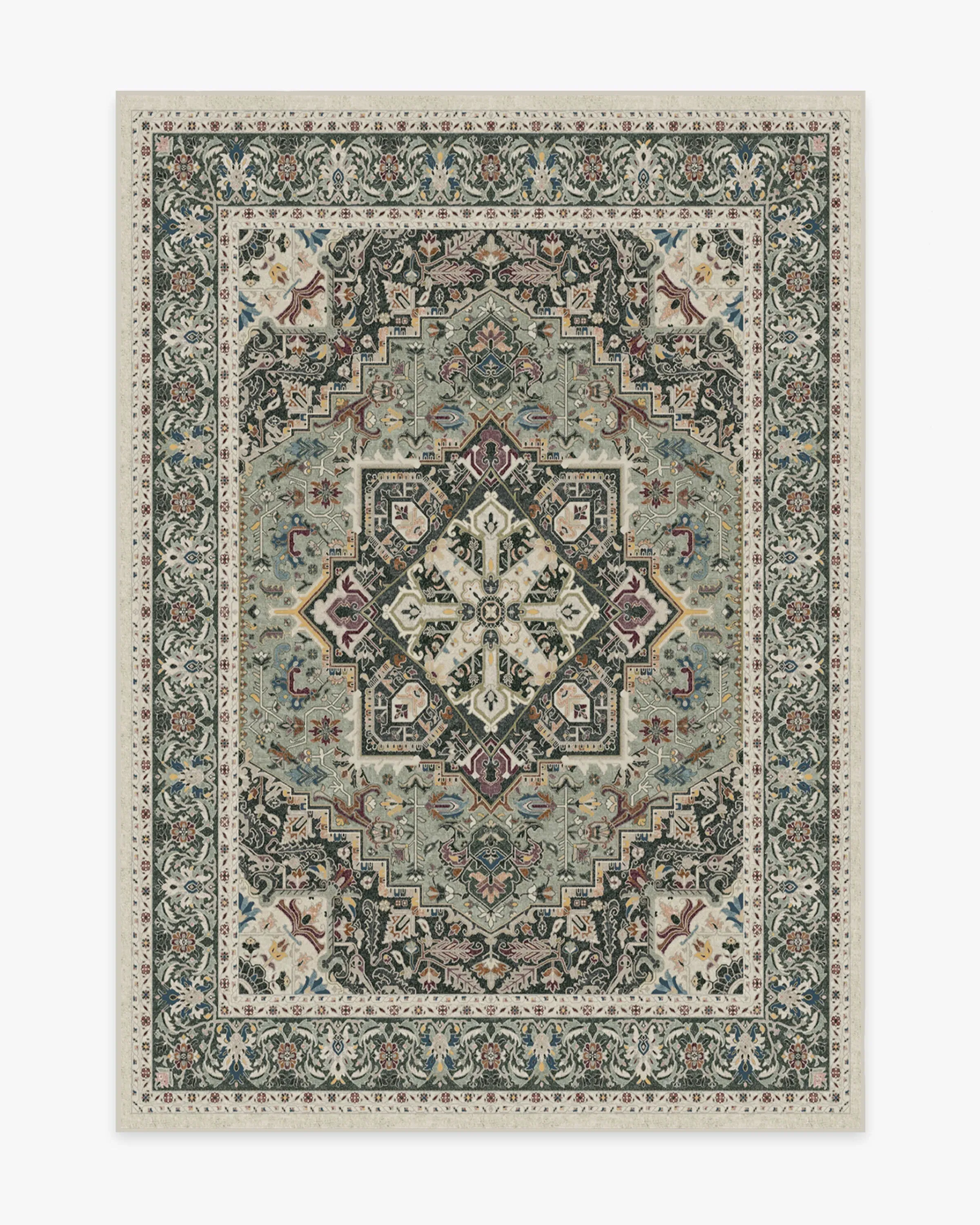 Medium Flatwoven Rug Machine Washable - Sage