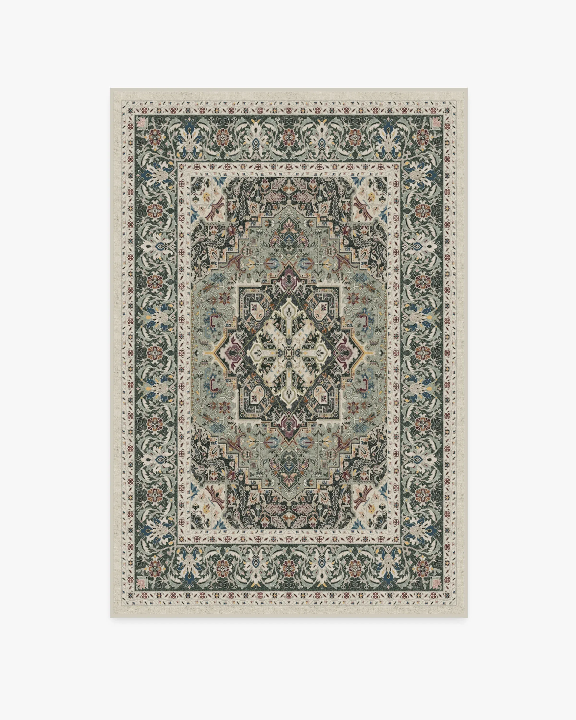 Medium Flatwoven Rug Machine Washable - Sage