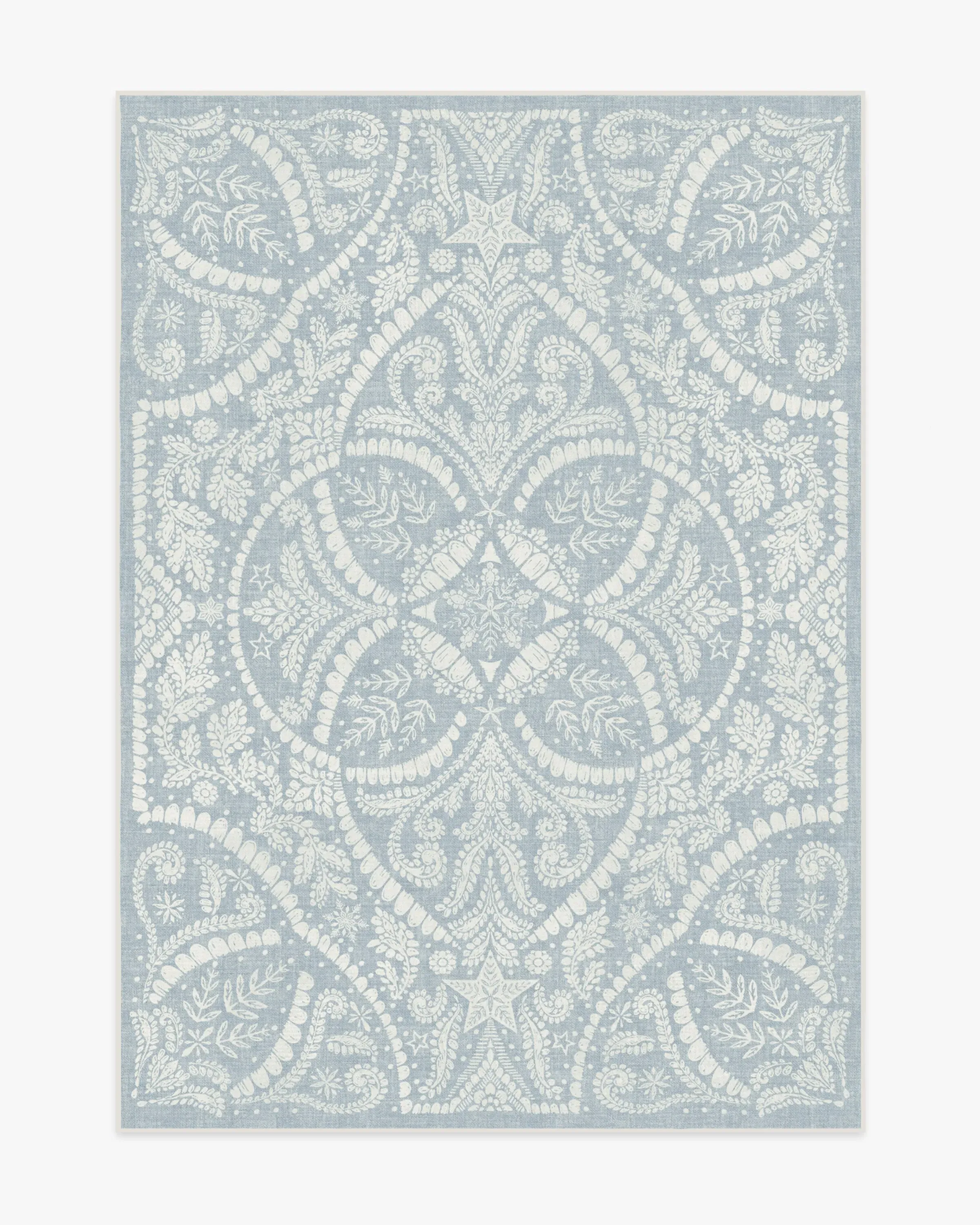 Medium-Large Area Rug Machine Washable - Dusty Blue