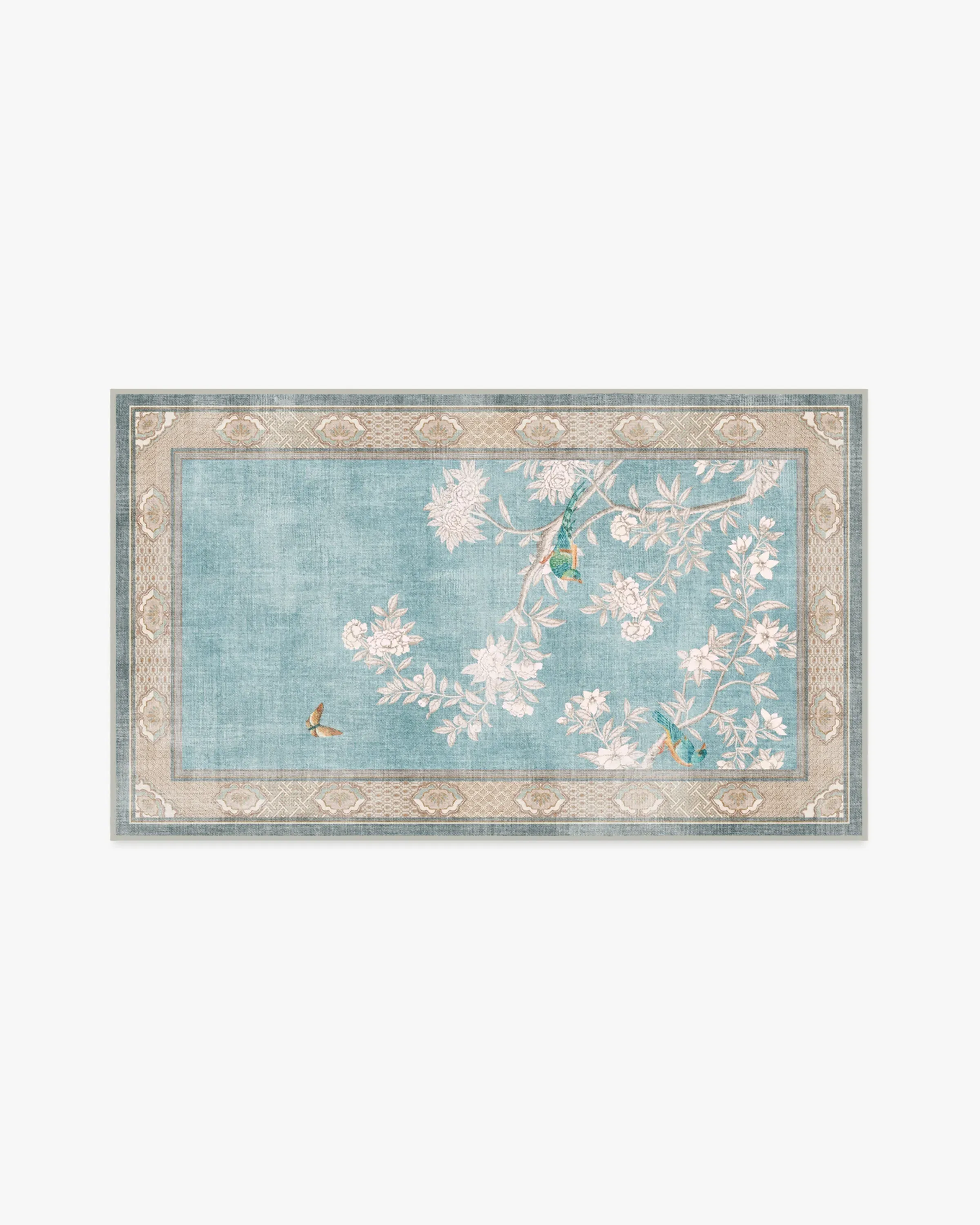 Medium Machine Washable Area Rug - Blue