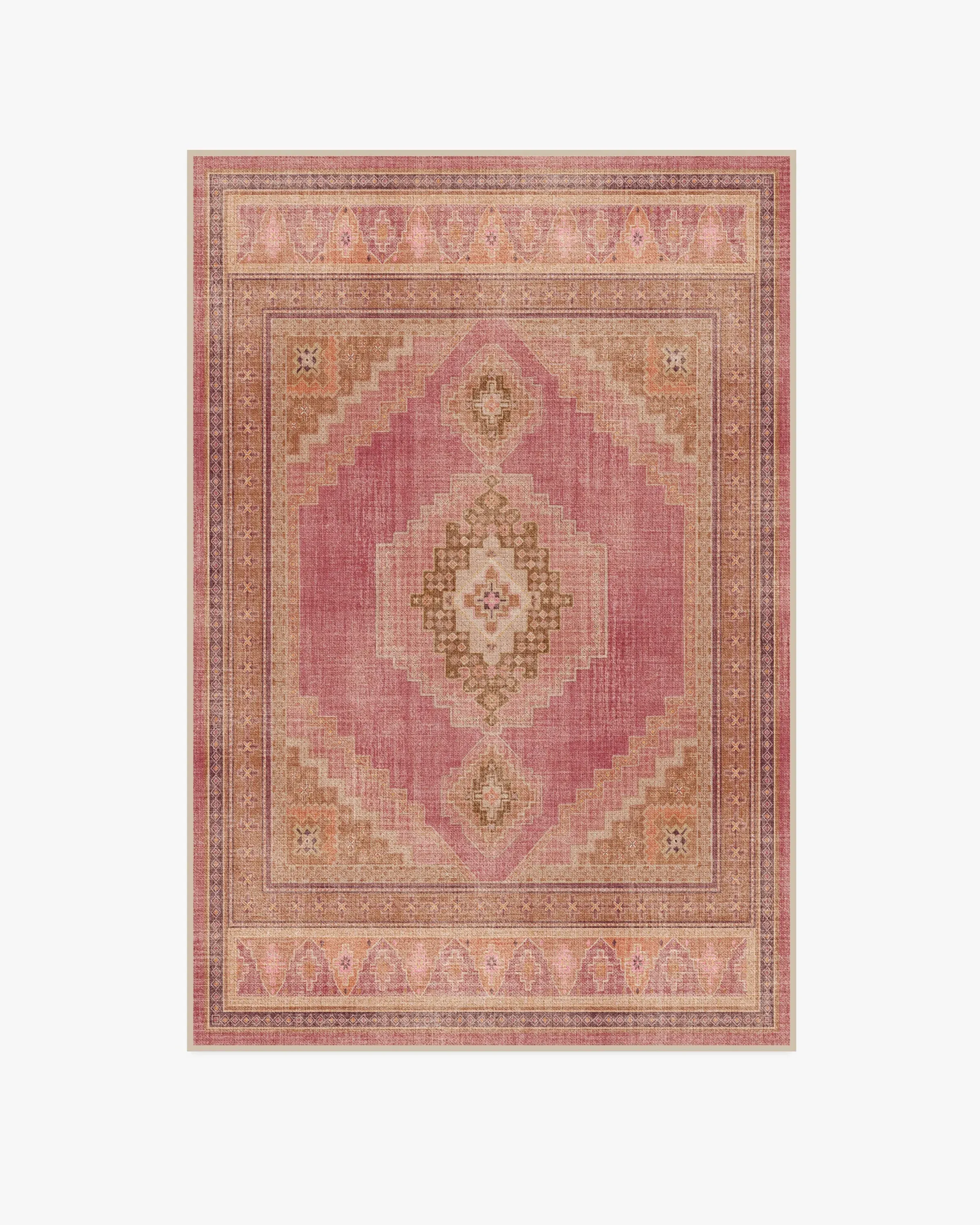 Medium Machine Washable Area Rug - Pink