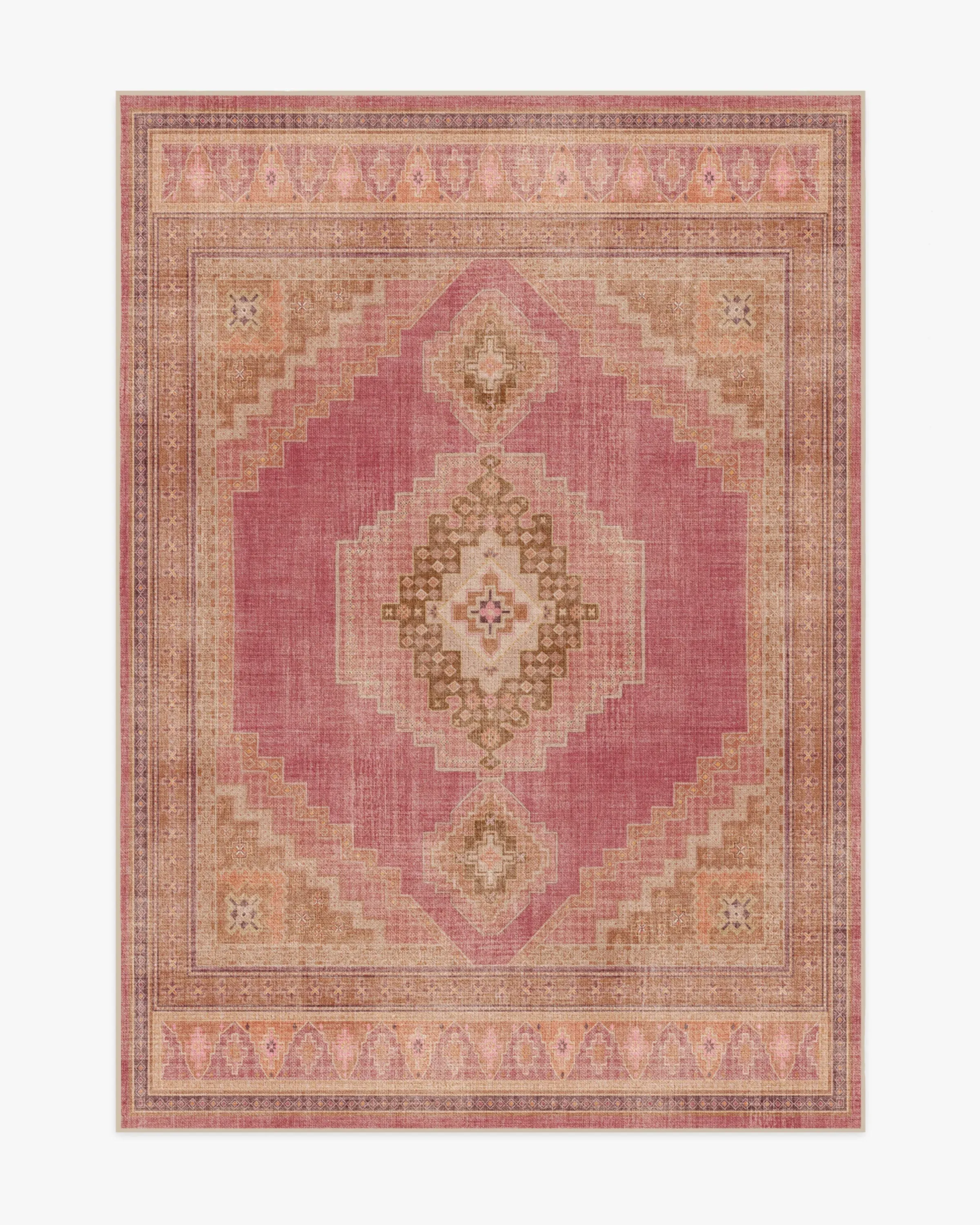 Medium Machine Washable Area Rug - Pink