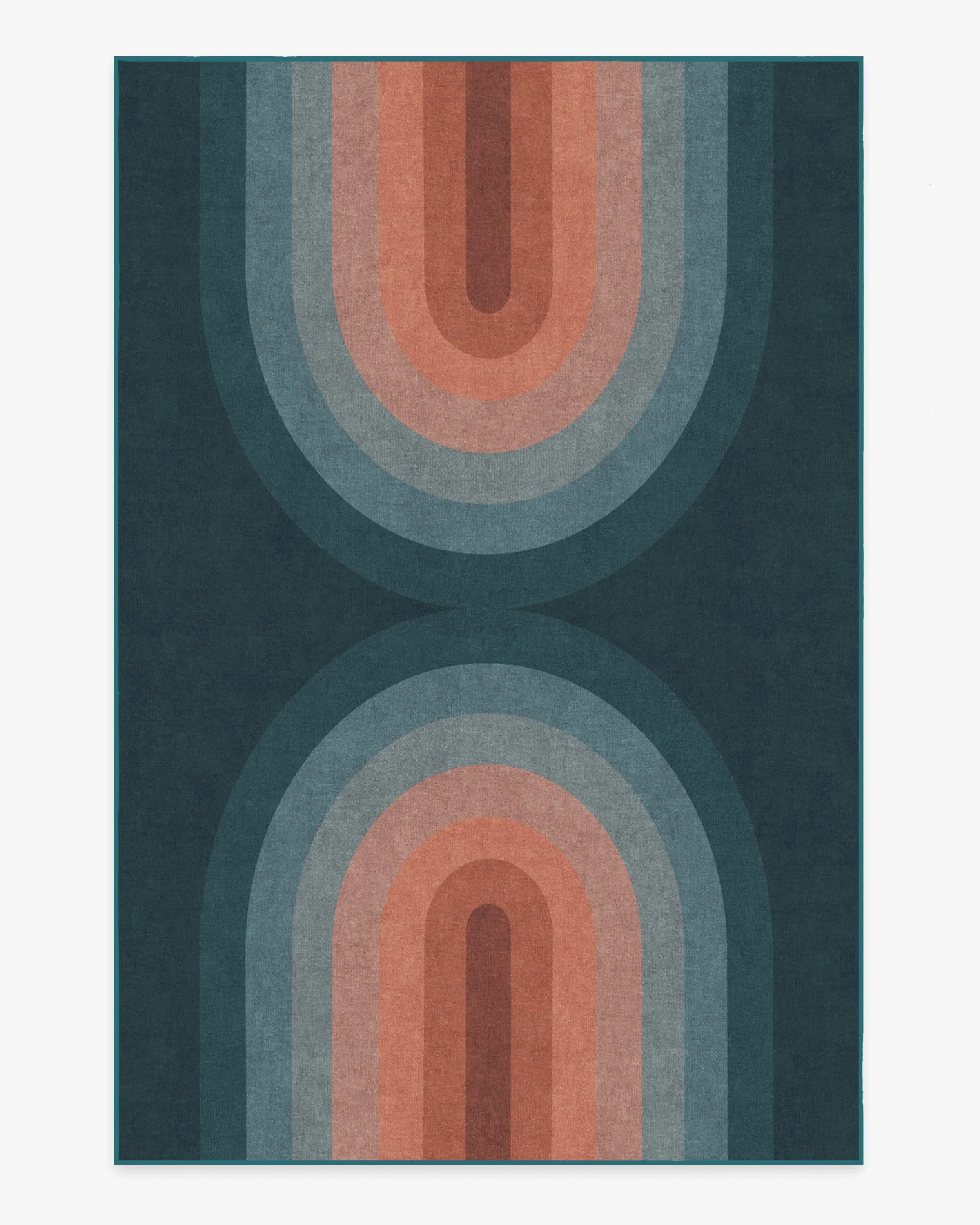 Medium Machine Washable Area Rug - Teal