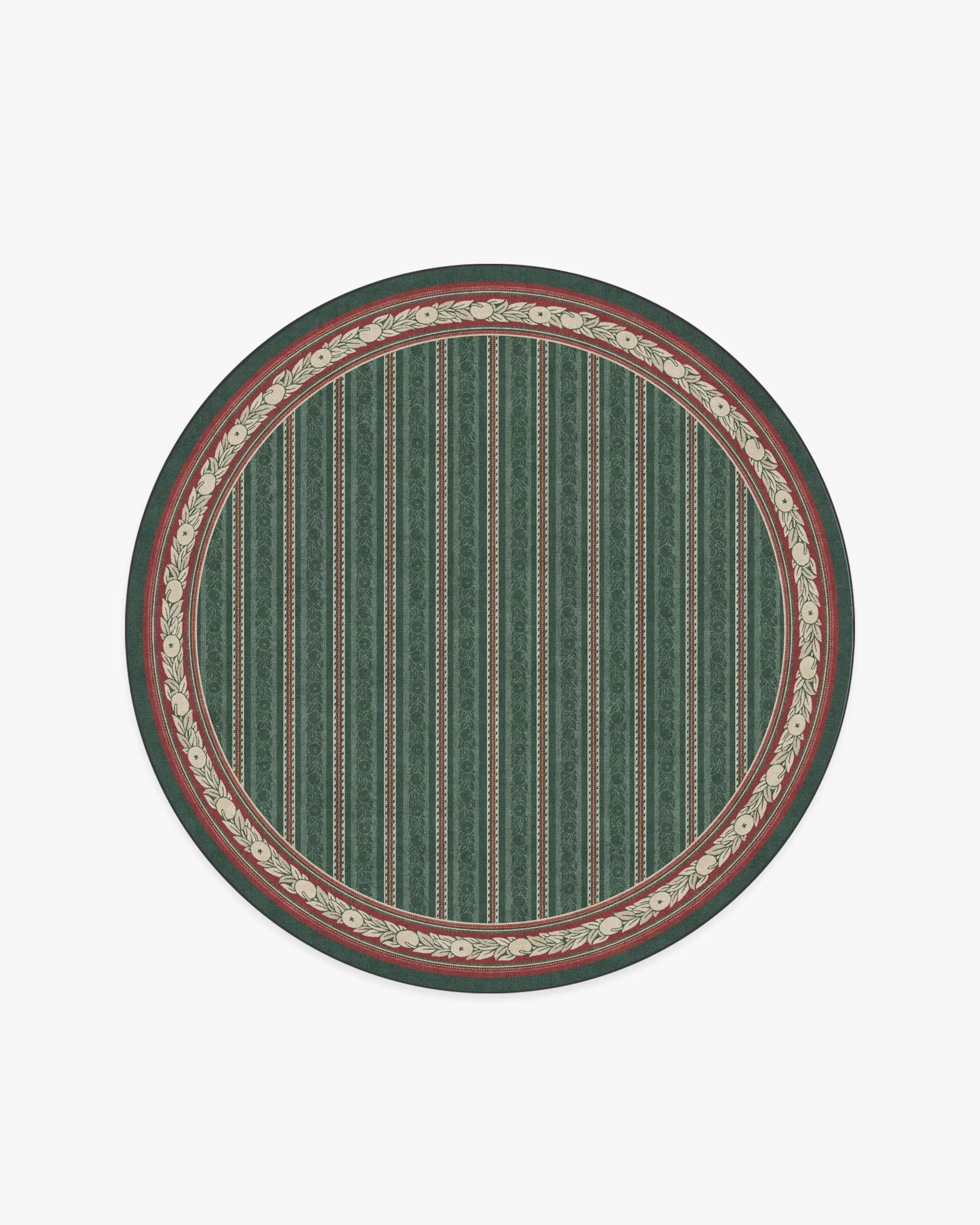 Medium Round Area Rug Machine Washable - Green