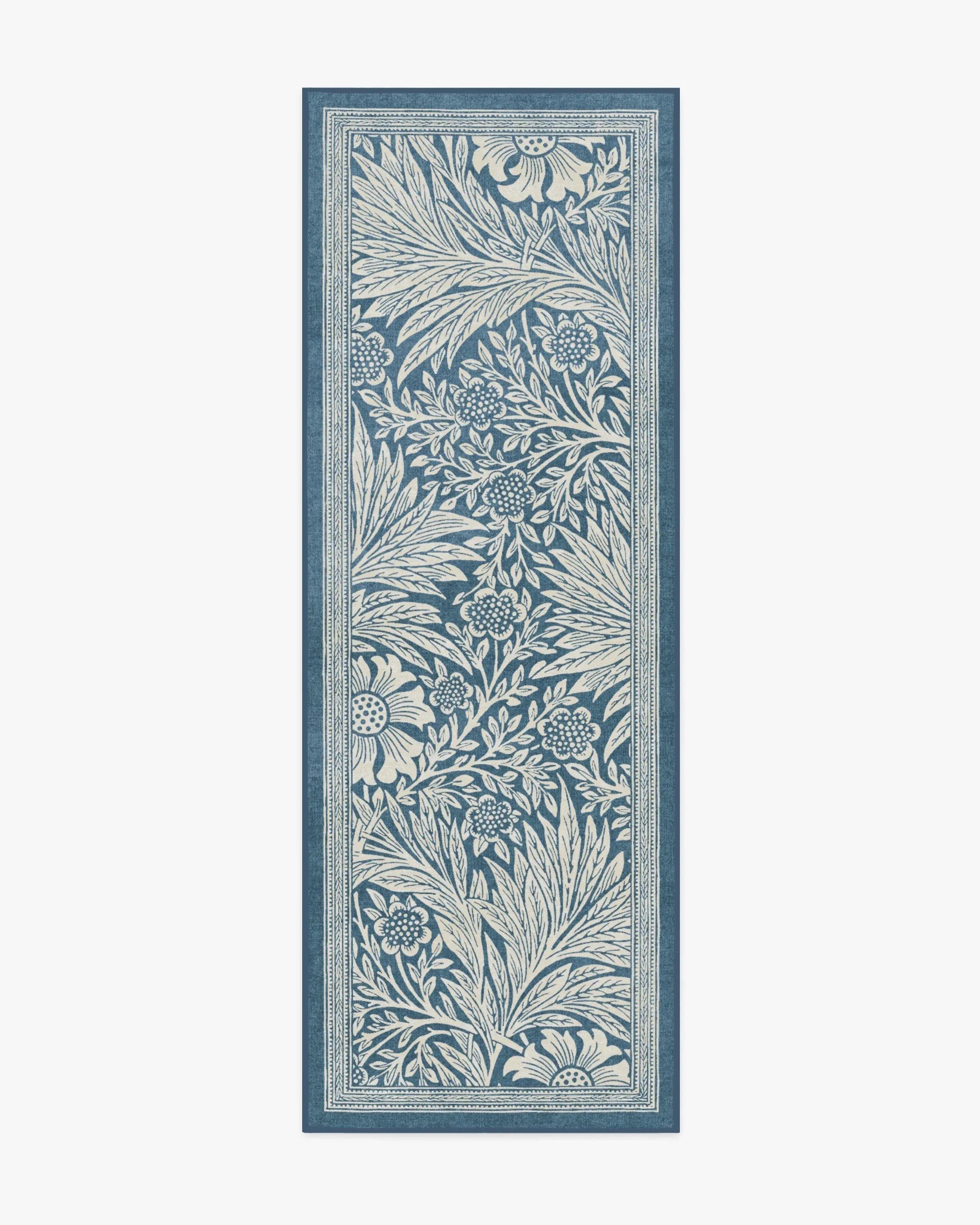 Medium Runner Rug Machine Washable - Blue