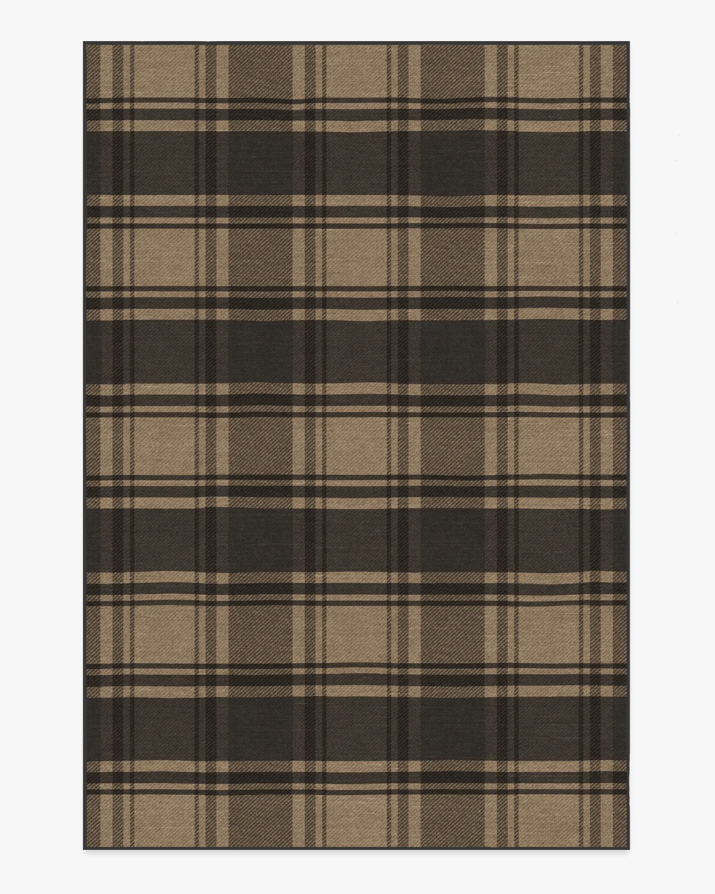 Medium Washable Area Rug - Charcoal, Flatwoven