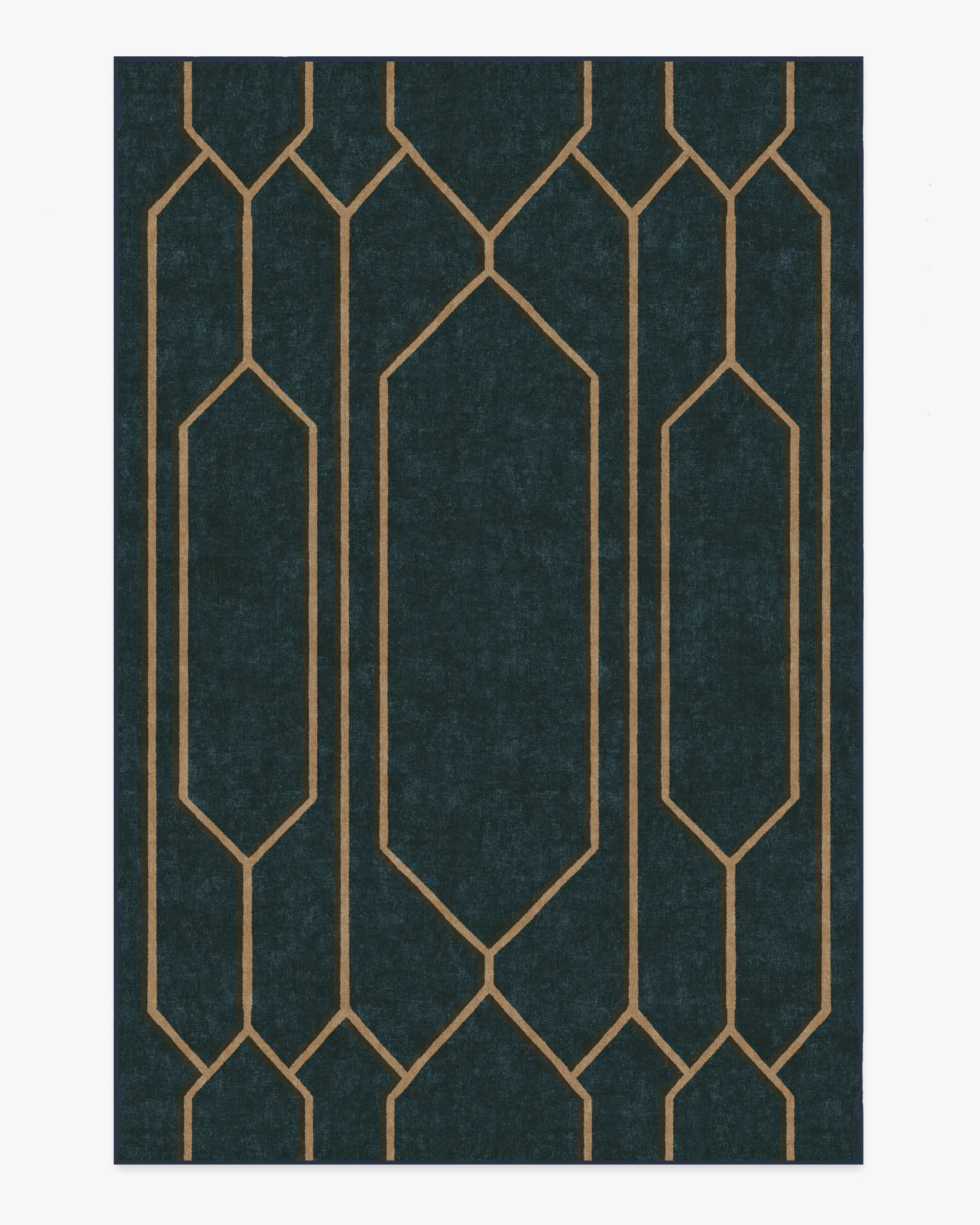 Medium Washable Area Rug - Marine Blue, Flatwoven