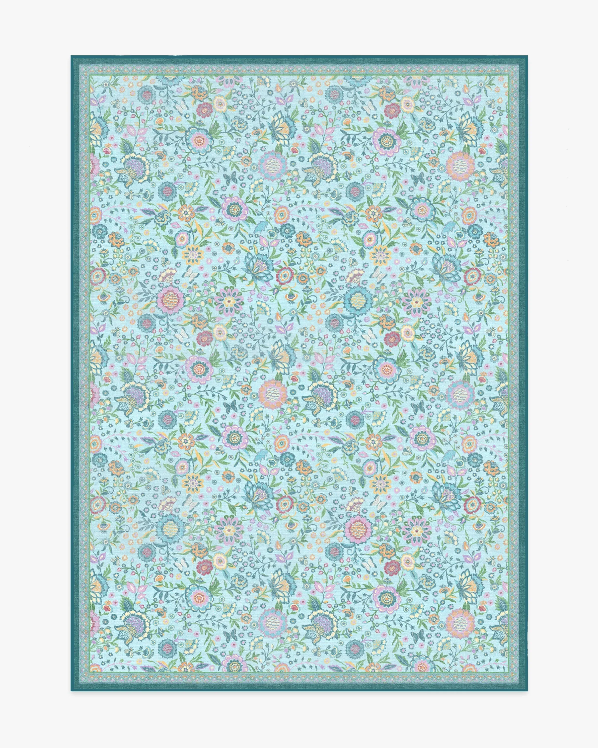 Medium Washable Area Rug - Multicolour