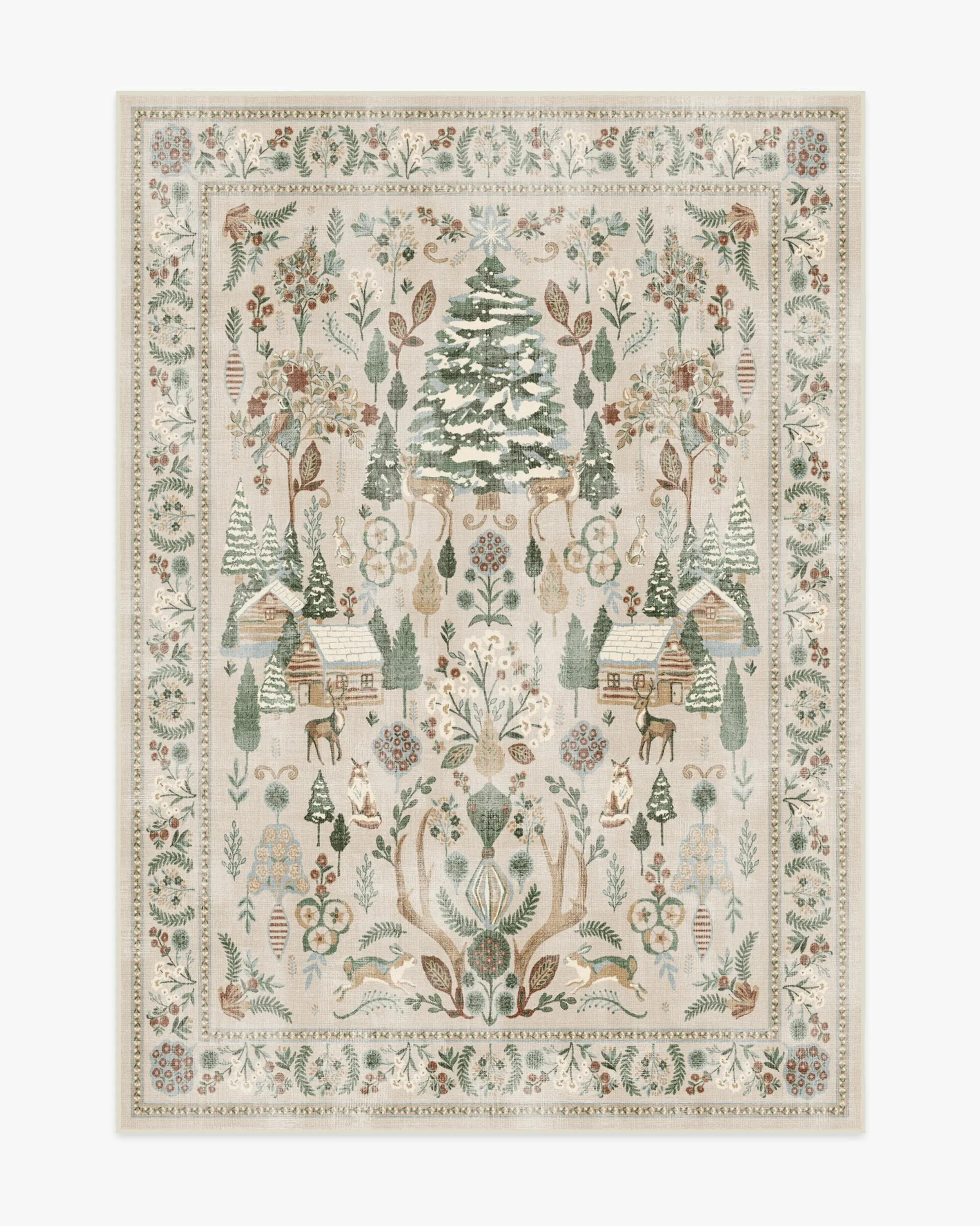 Medium Washable Area Rug - Neutral, Tapestry