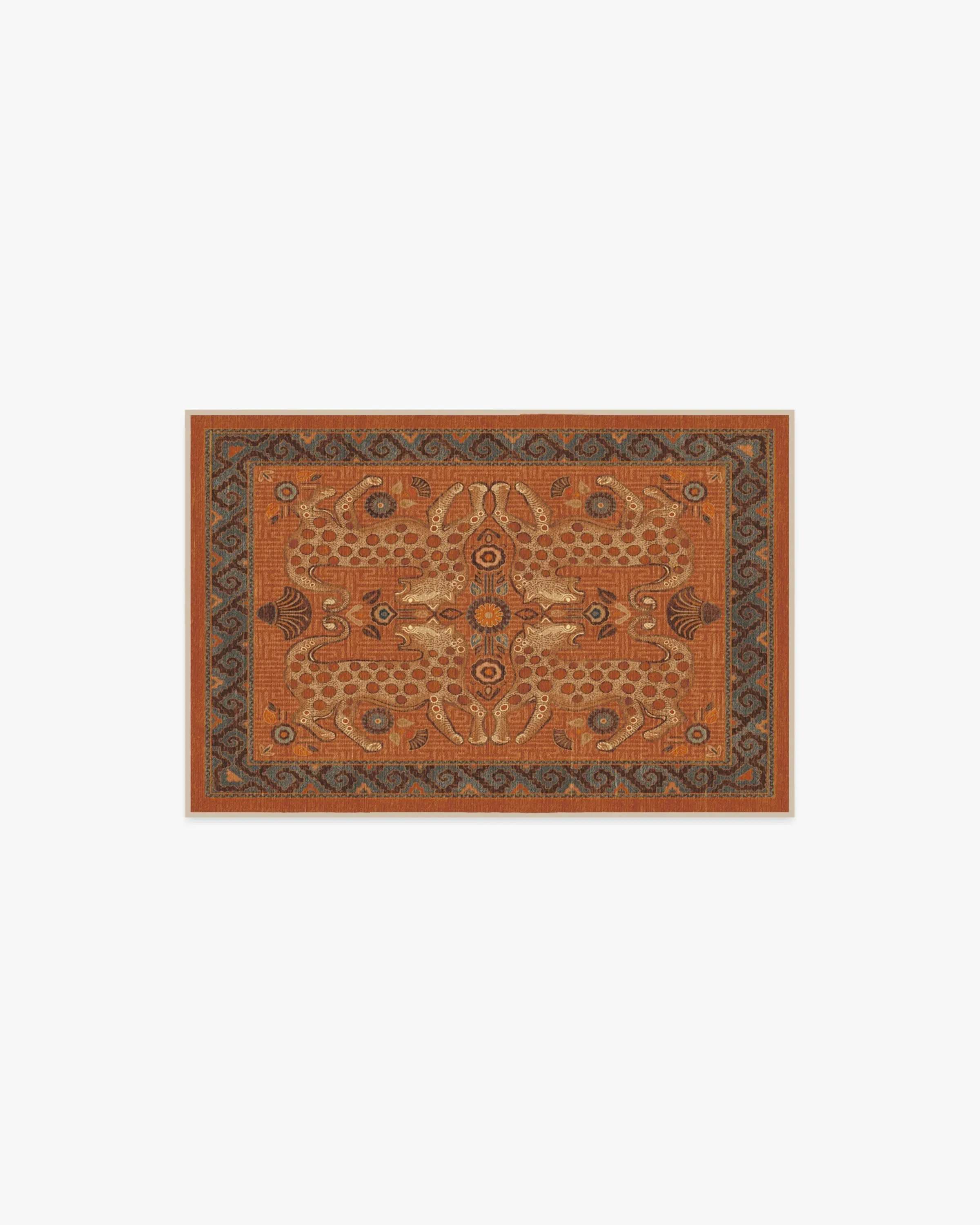 Mini Area Rug Machine Washable - Terracotta image