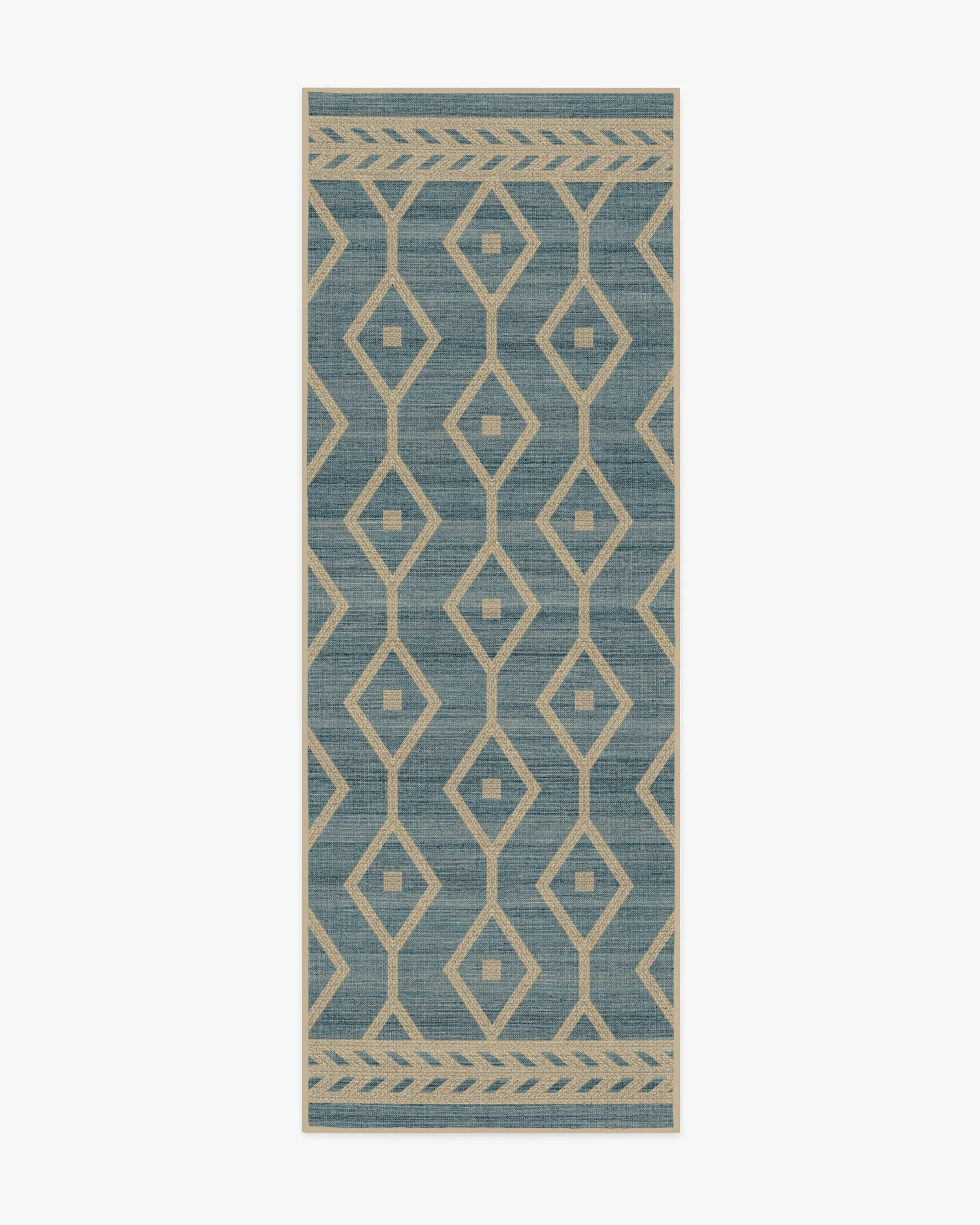 Narrow Runner Rug Machine Washable - Slate Blue