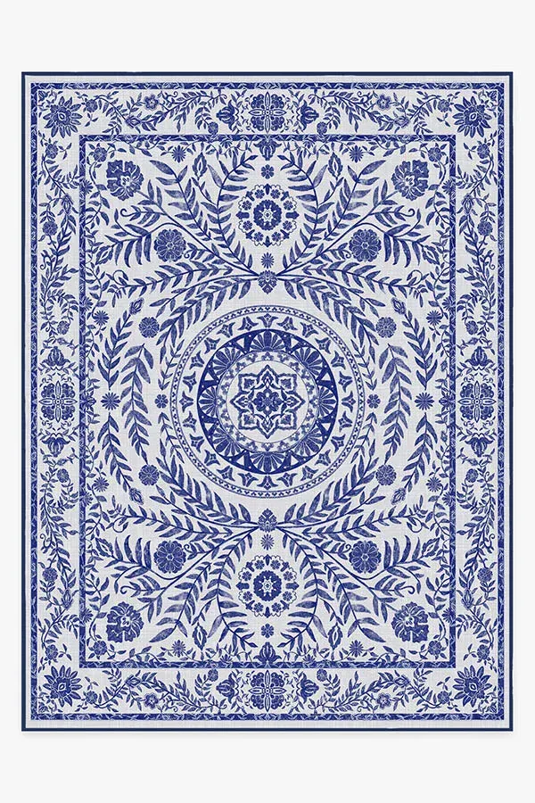 Oversized Area Rug Machine Washable - Blue