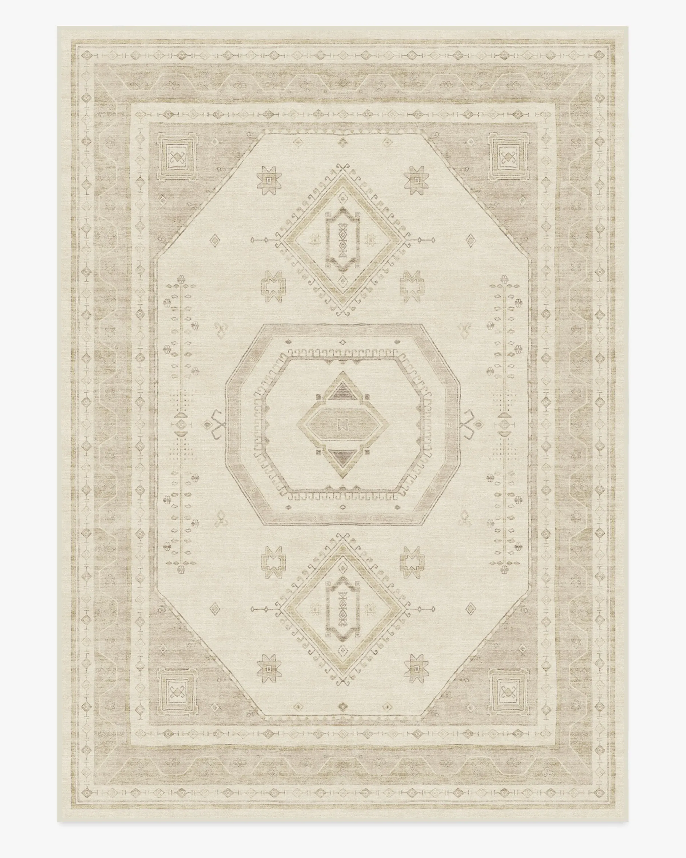 Oversized Area Rug Machine Washable - Ivory