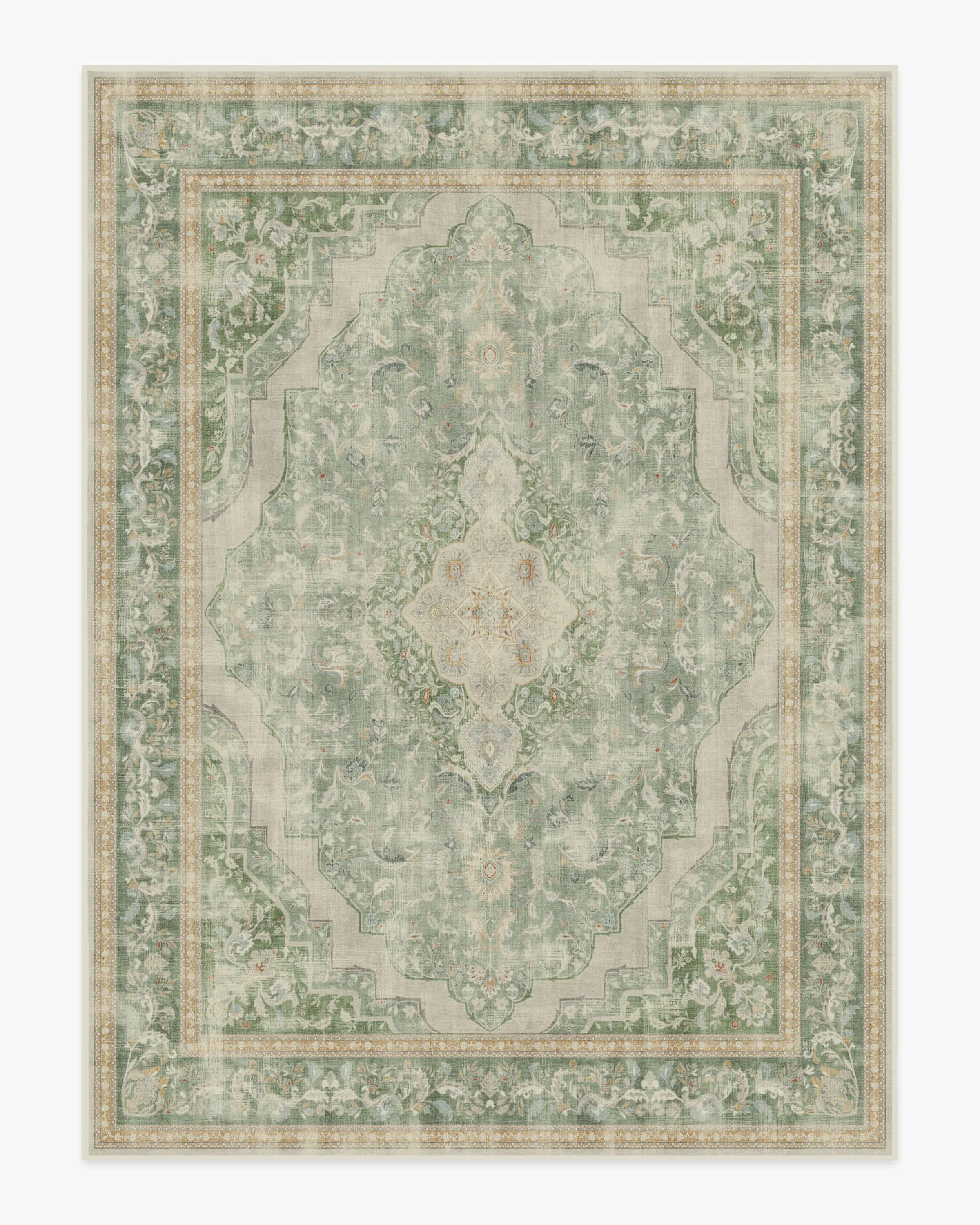 Oversized Area Rug Machine Washable - Sage, Chenille