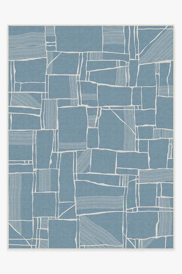Oversized Area Rug Machine Washable - Slate Blue