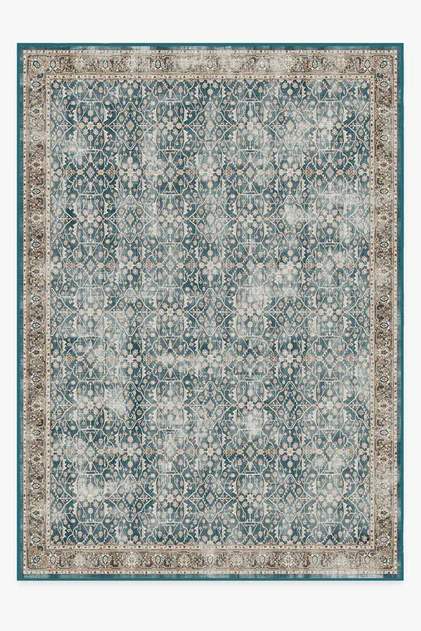 Oversized Area Rug Machine Washable - Teal