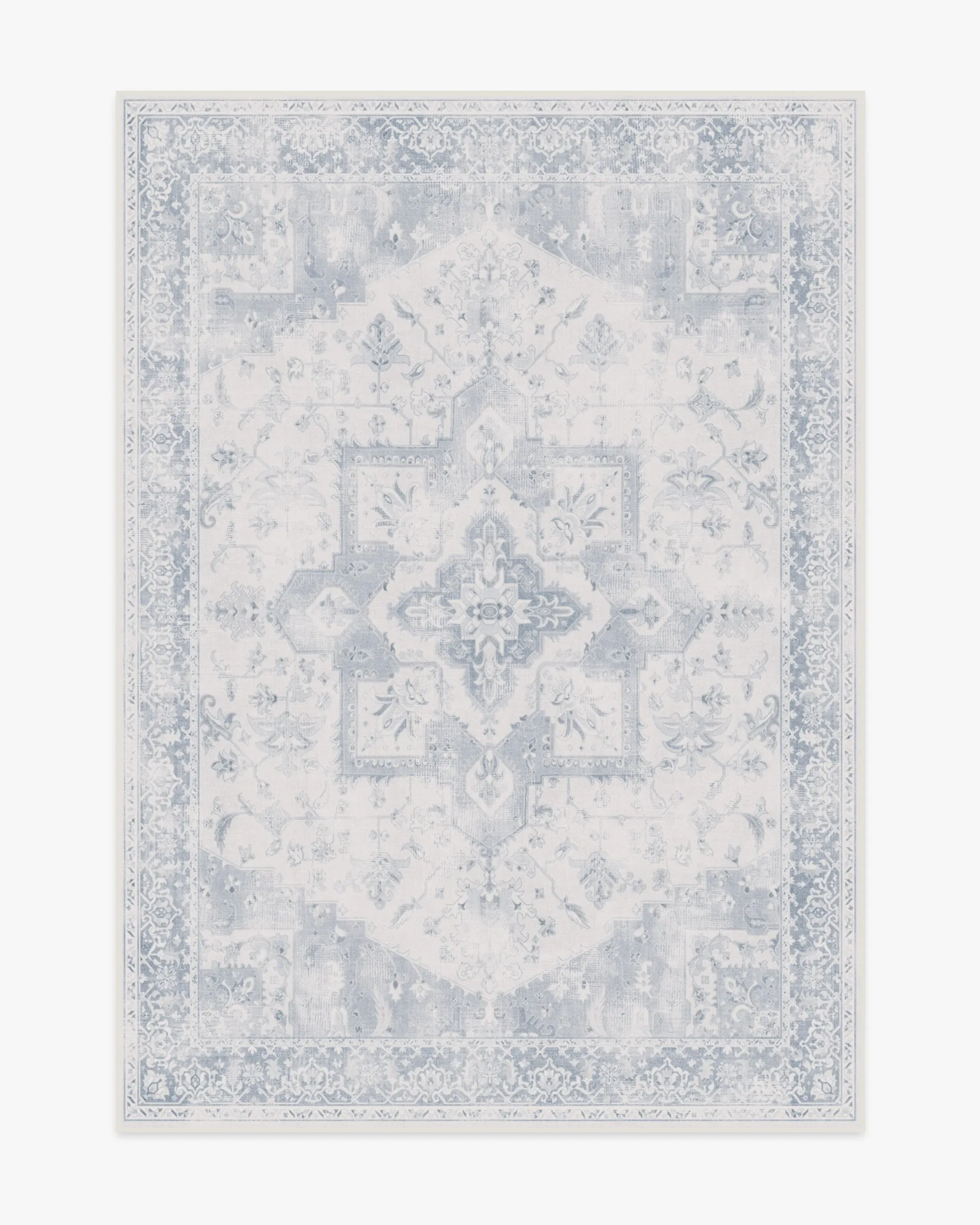 Rectangle Area Rug Machine Washable - Blue, Chenille