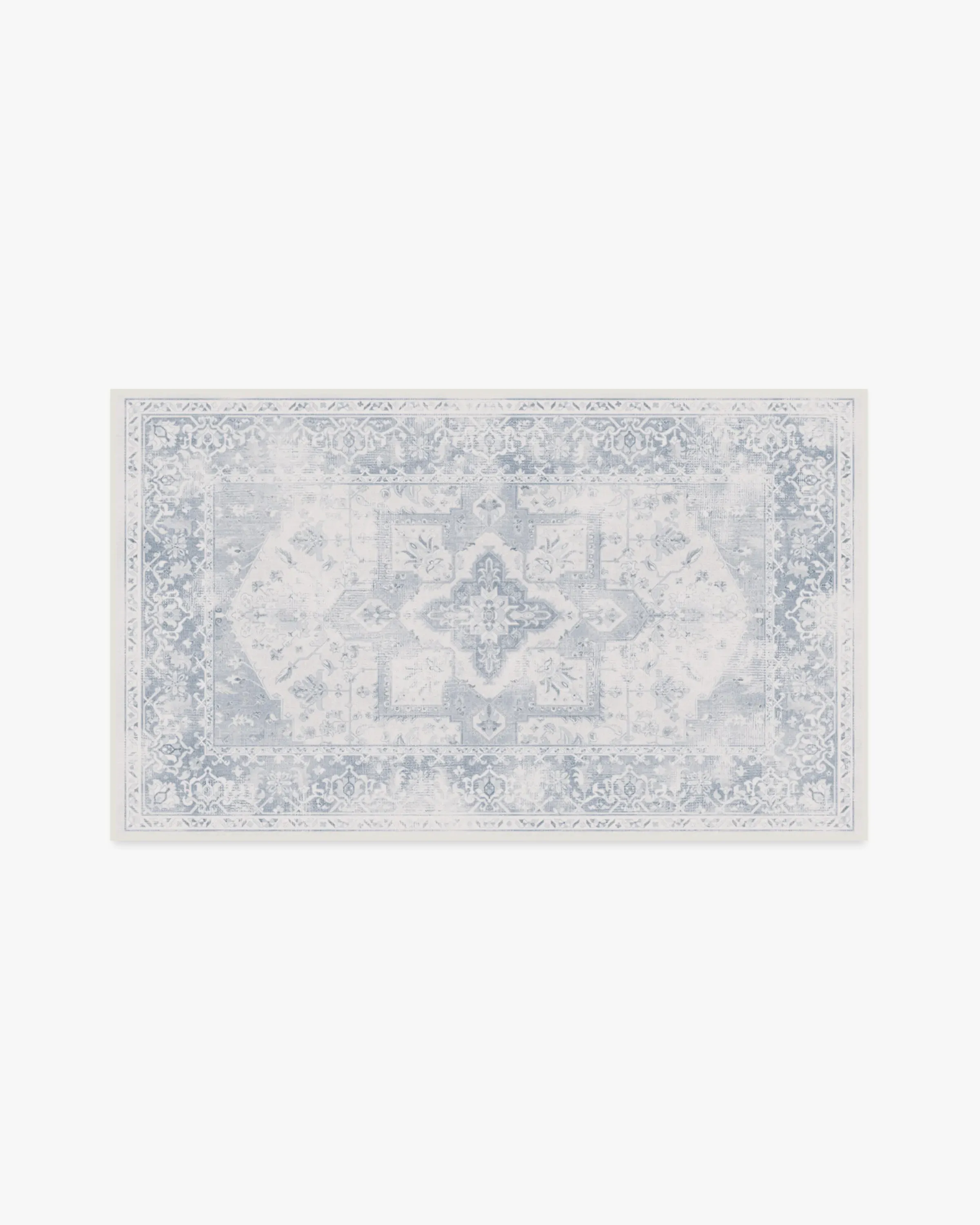 Rectangle Area Rug Machine Washable - Blue, Chenille